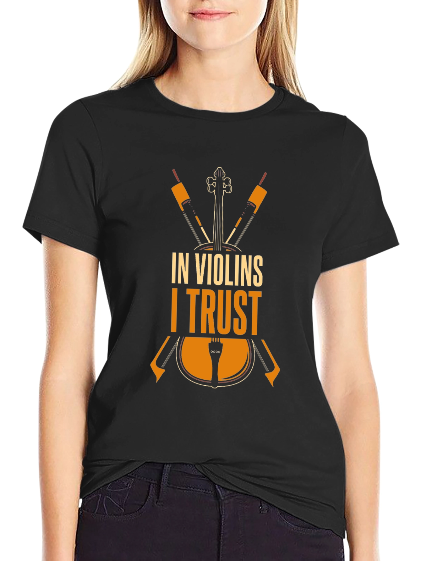 Black In Violins I Trust - Musician's T-Shirt view 2