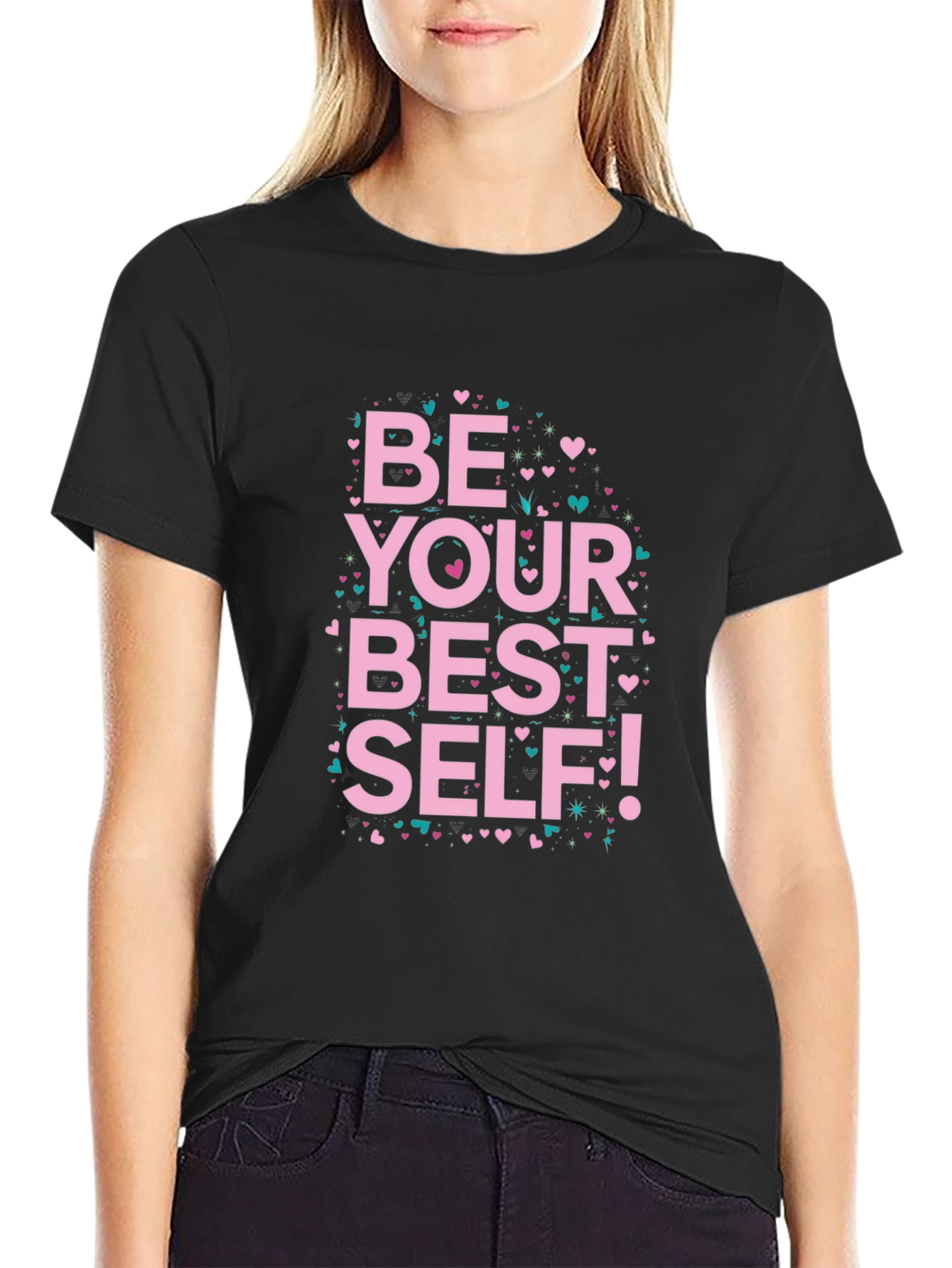 Black Be Your Best Self Graphic Tee view 2