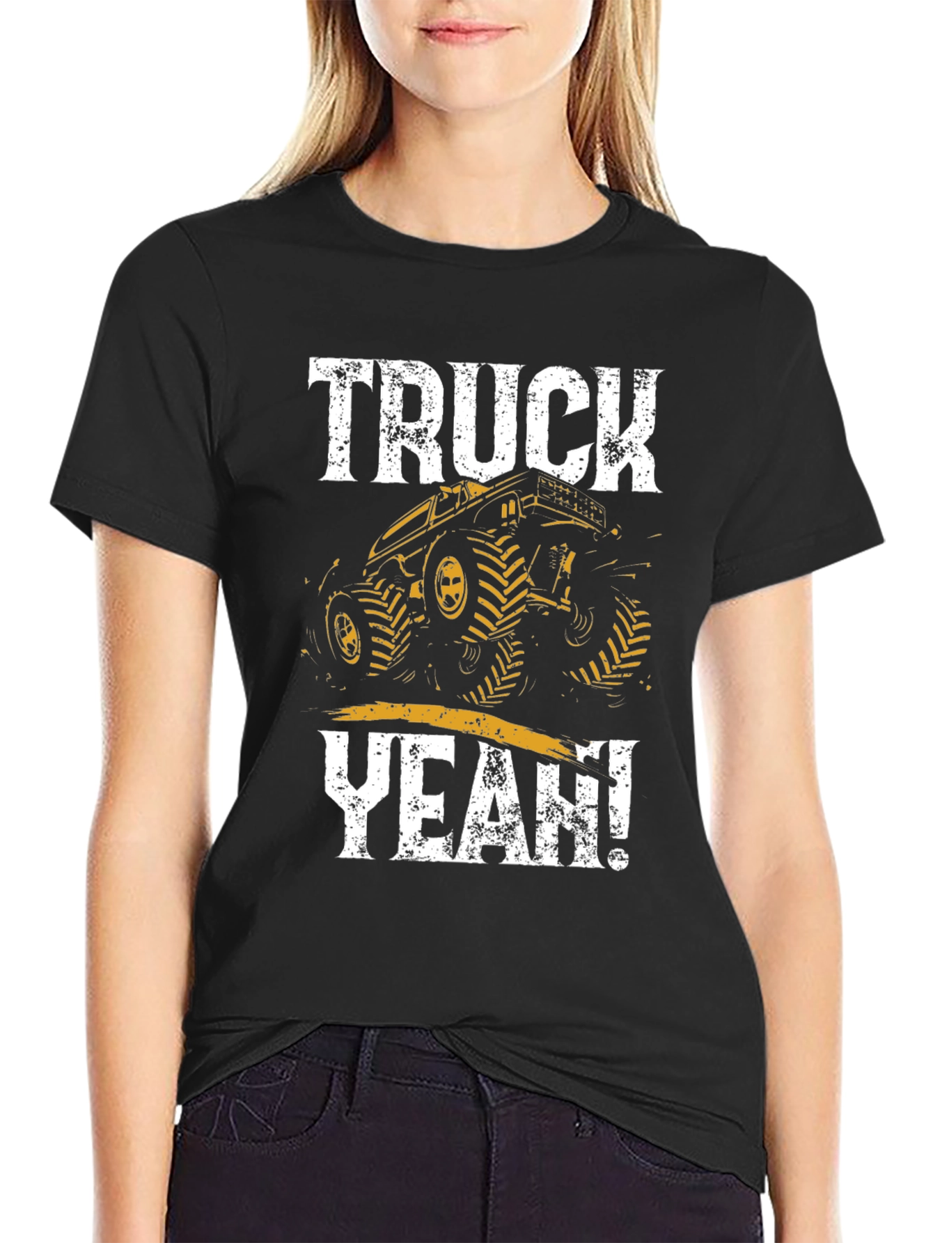 Black Truck Yeah! Graphic Tee - Off-Road Adventure T-Shirt view 2