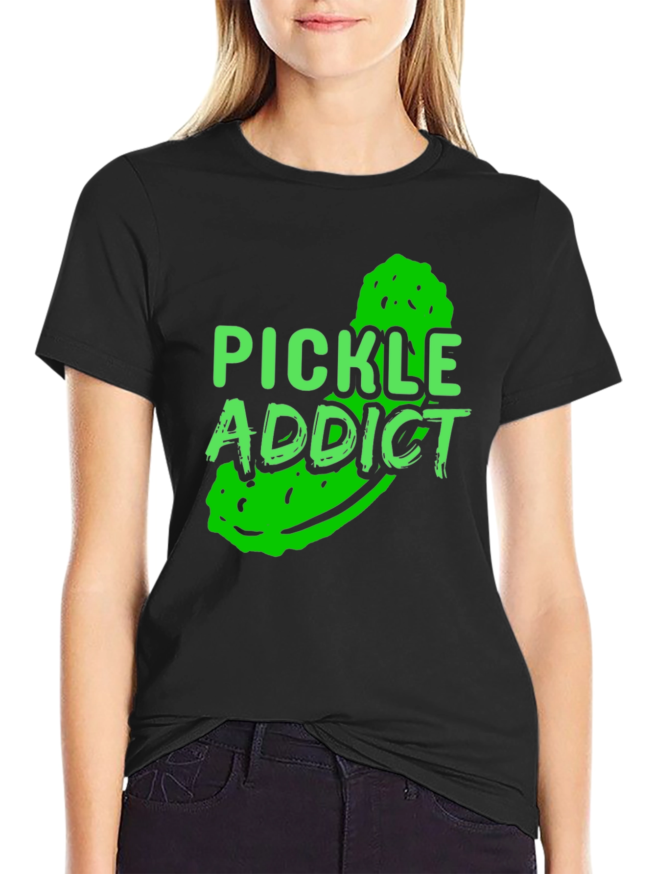 Black Pickle Addict T-Shirt view 2