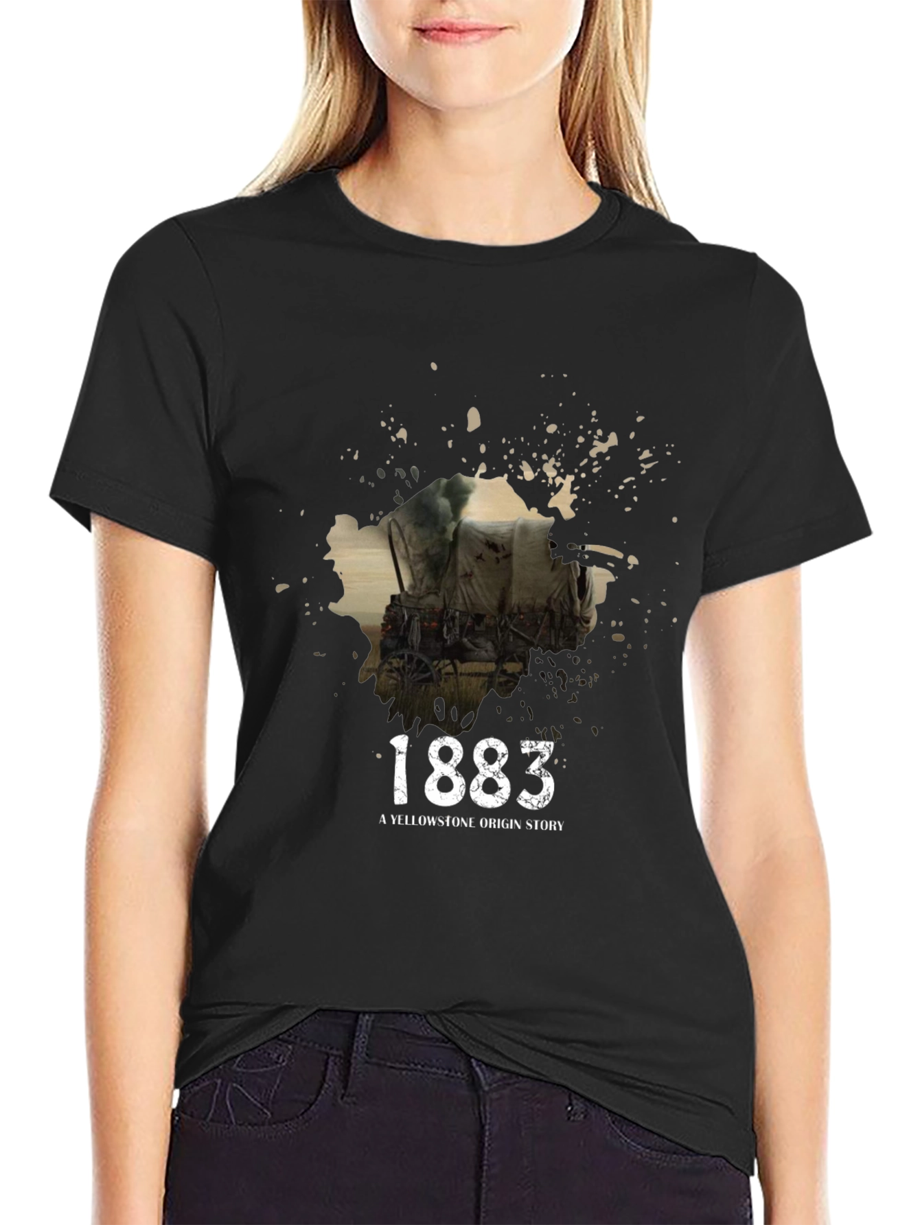 Black 1883 Yellowstone Origin Story Graphic Tee view 2