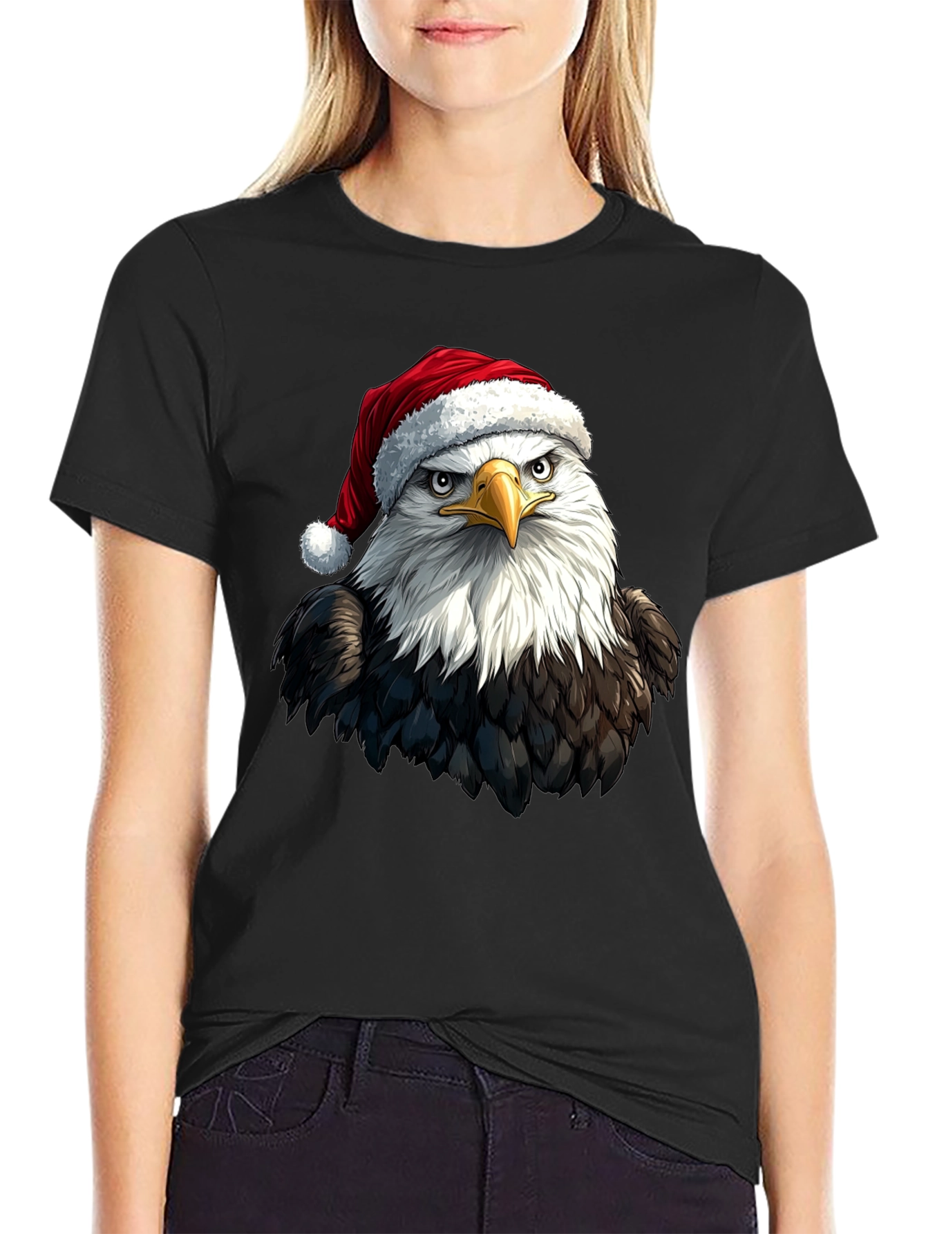 Black Eagle Christmas T-Shirt view 2