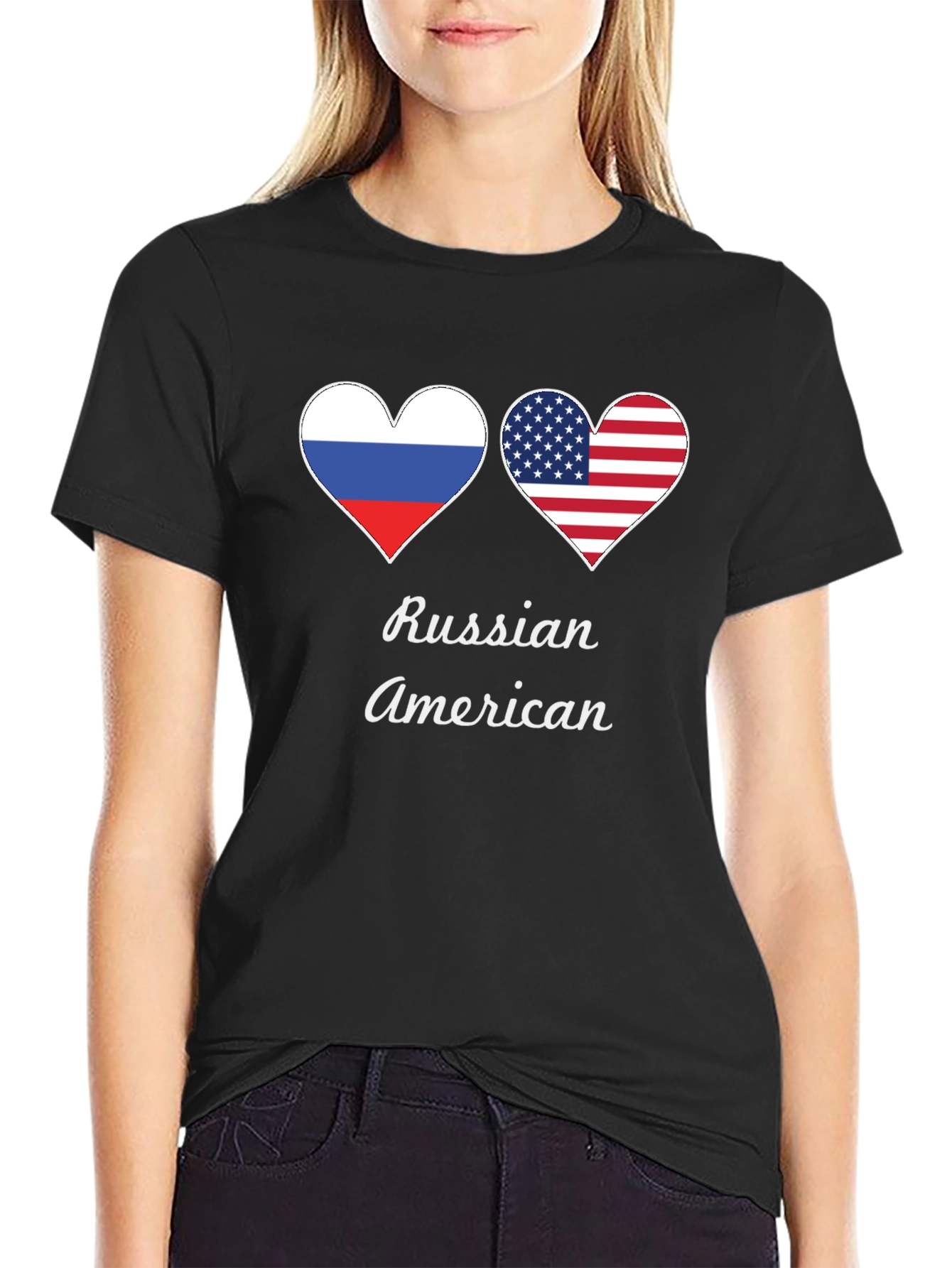 Black Russian American Pride T-Shirt view 2
