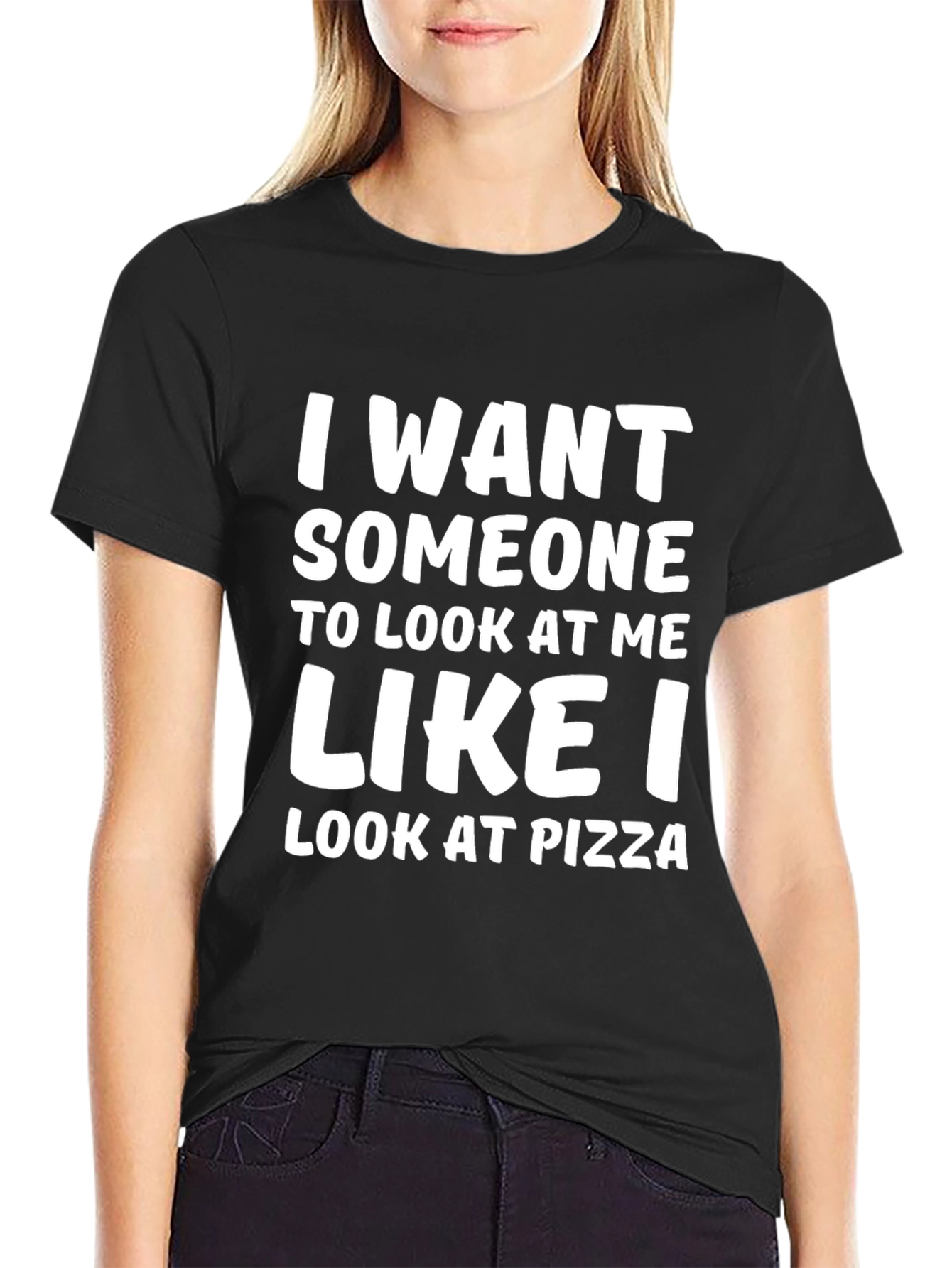 Black Pizza Lover T-Shirt - Humorous Graphic Tee view 2
