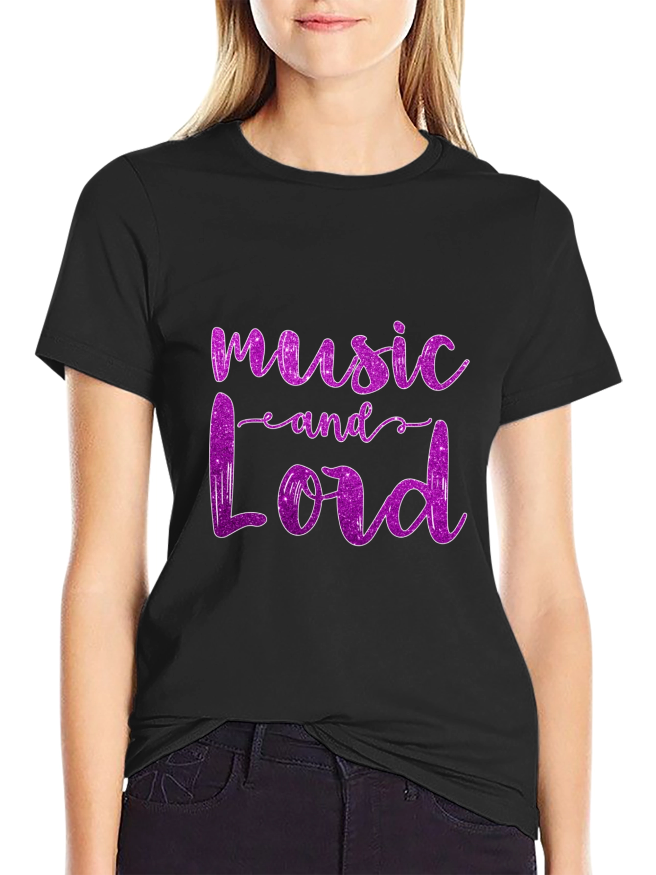 Black Music and Lord Graphic Tee view 2