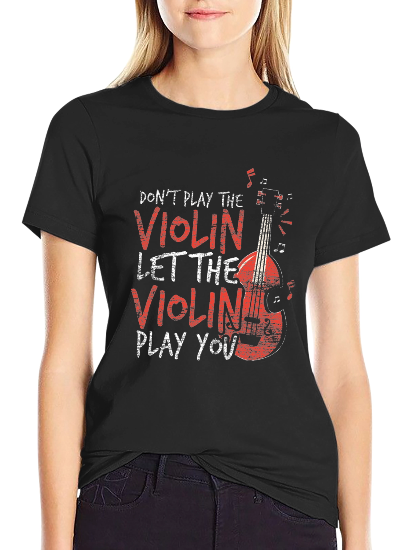 Black Don't Play the Violin - Let the Violin Play You - Black T-Shirt view 2