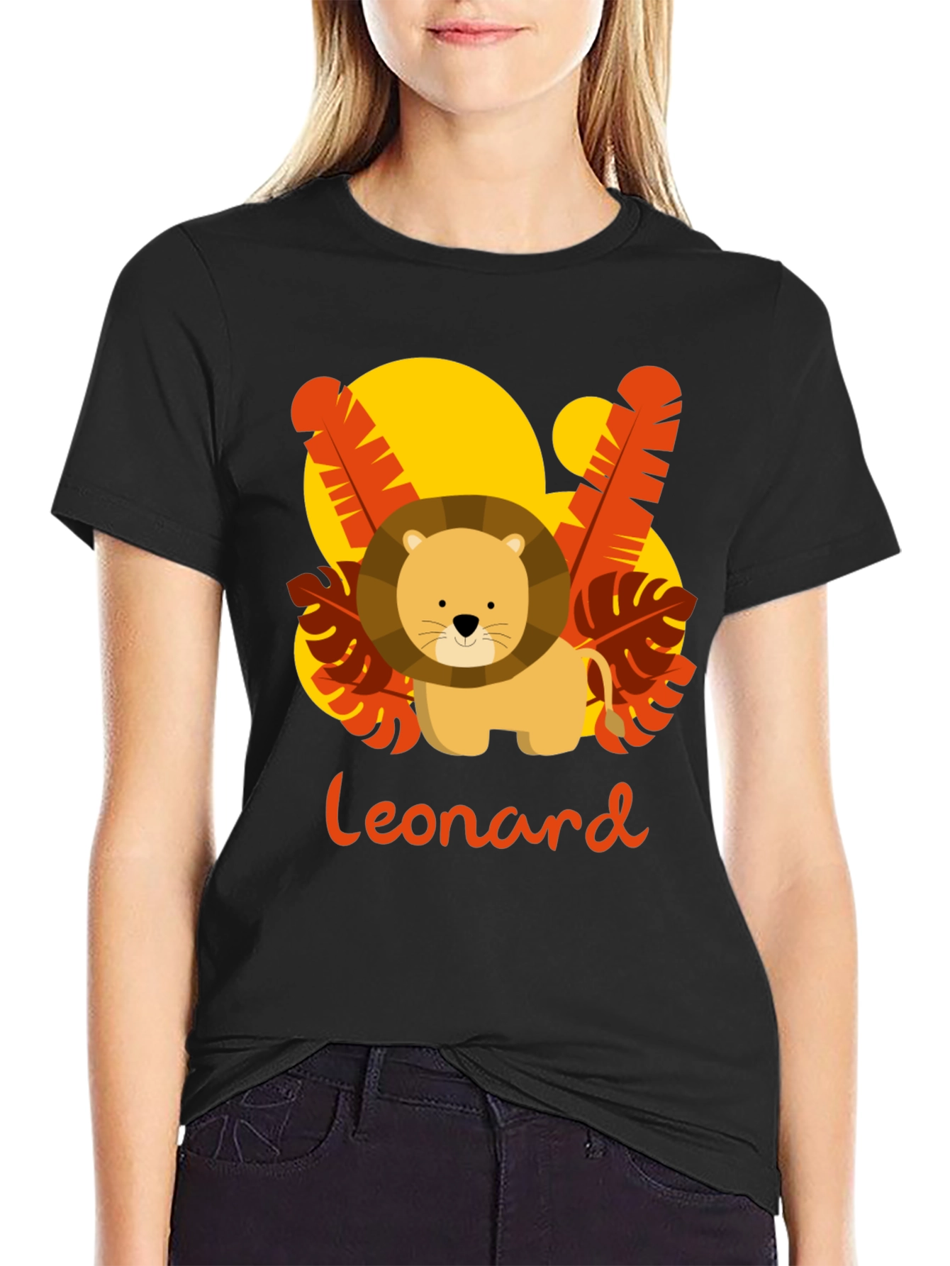 Black Personalized Lion Cub T-Shirt view 2