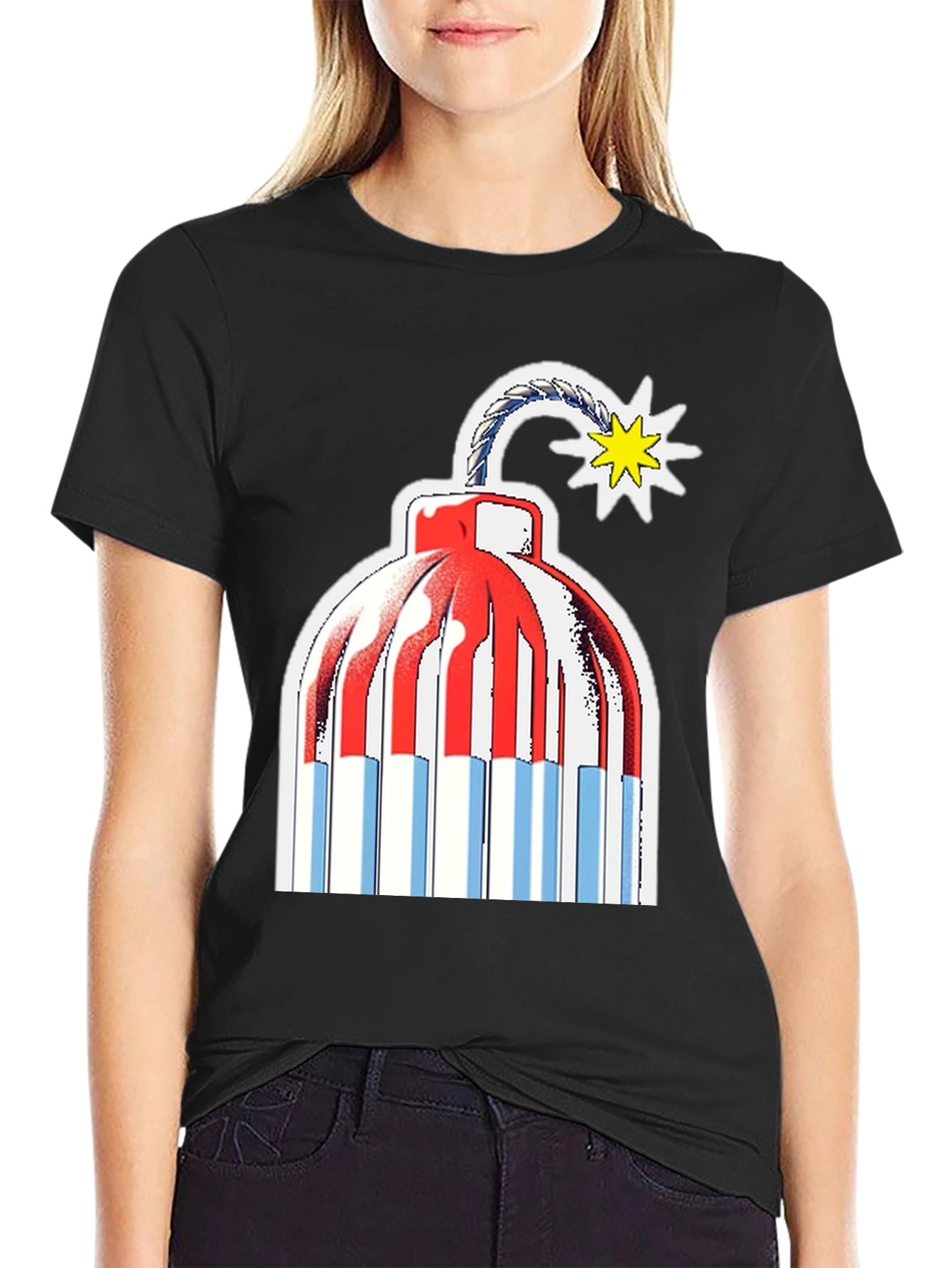 Black Explosive Style: Novelty Bomb Graphic Tee view 2
