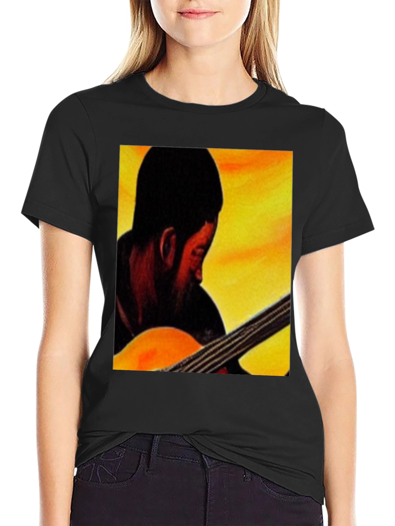 Black Musician Graphic Tee - Black view 2