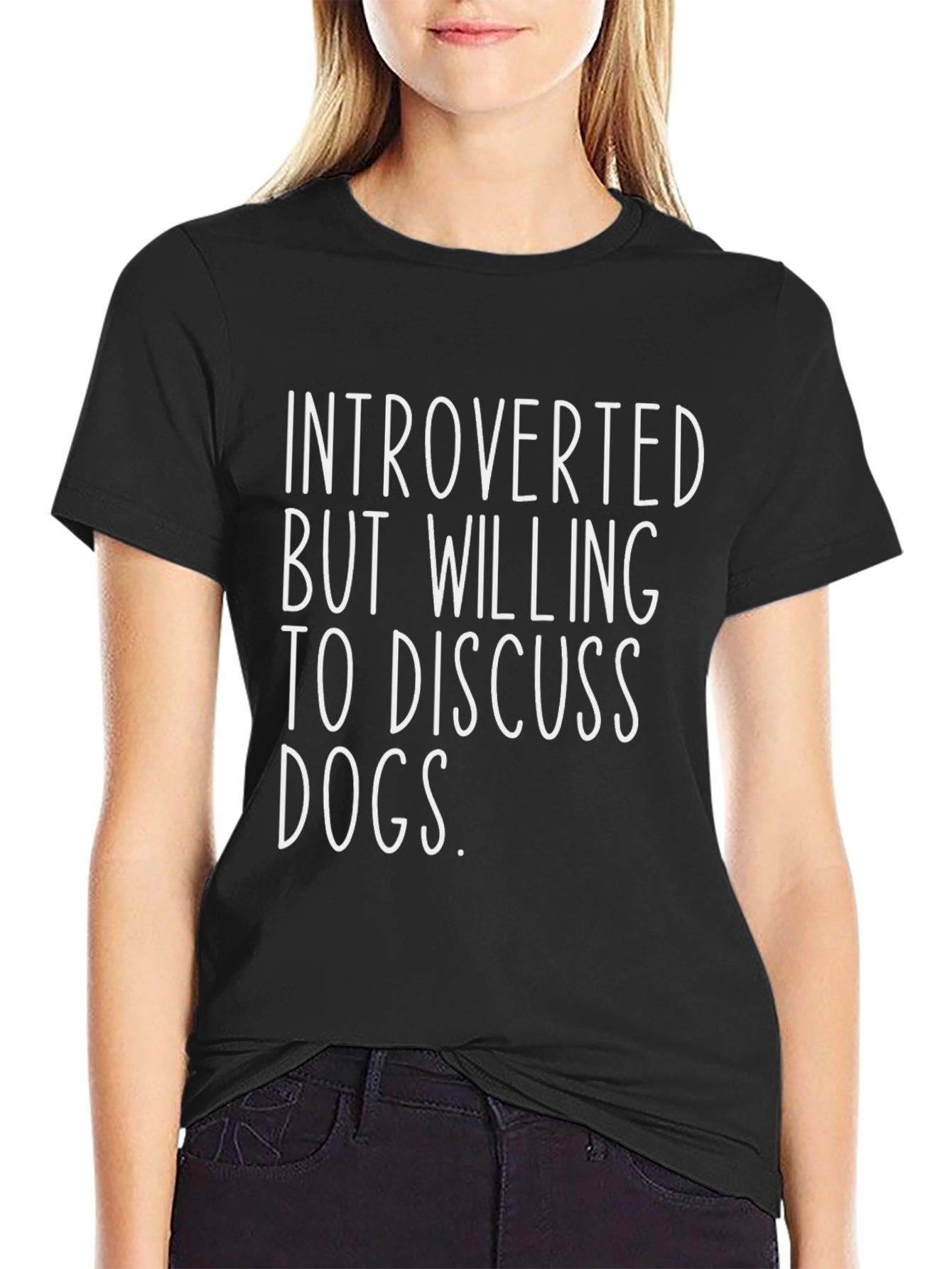 Black Introverted Dog Lover Graphic Tee view 2