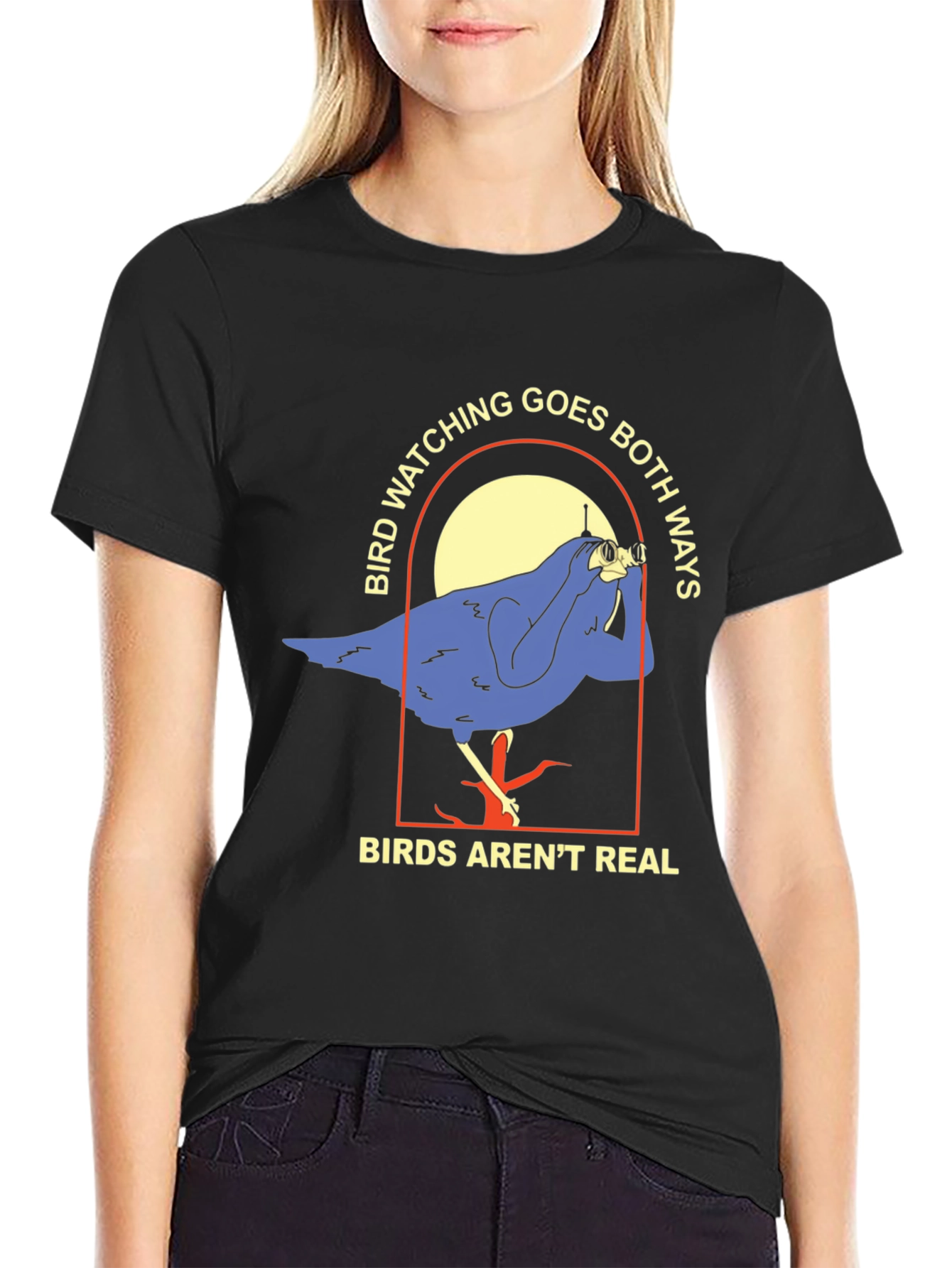 Black Bird Watching Conspiracy T-Shirt view 2