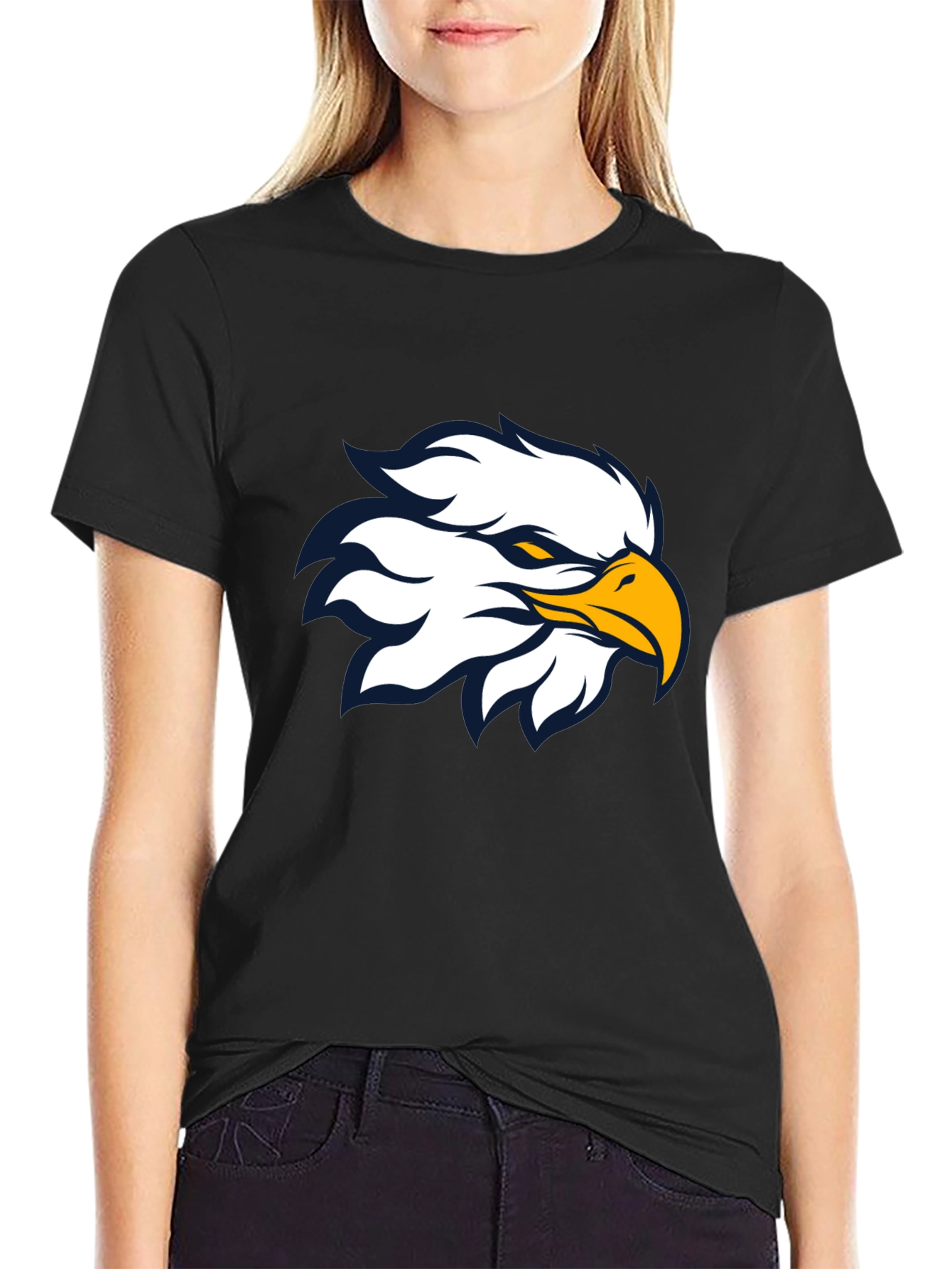 Black Eagle Graphic Black T-Shirt view 2