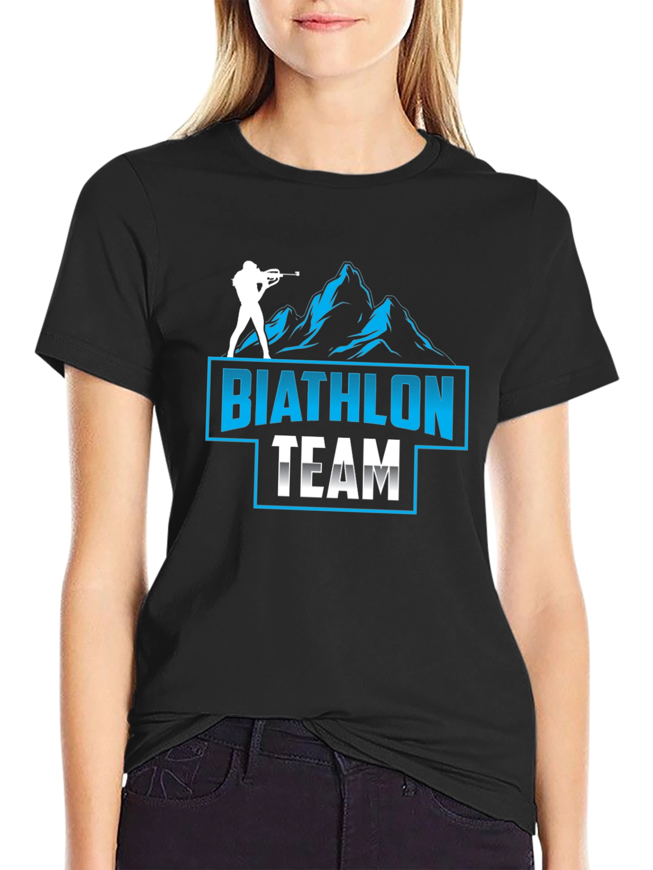 Black Biathlon Team T-Shirt - Black view 2