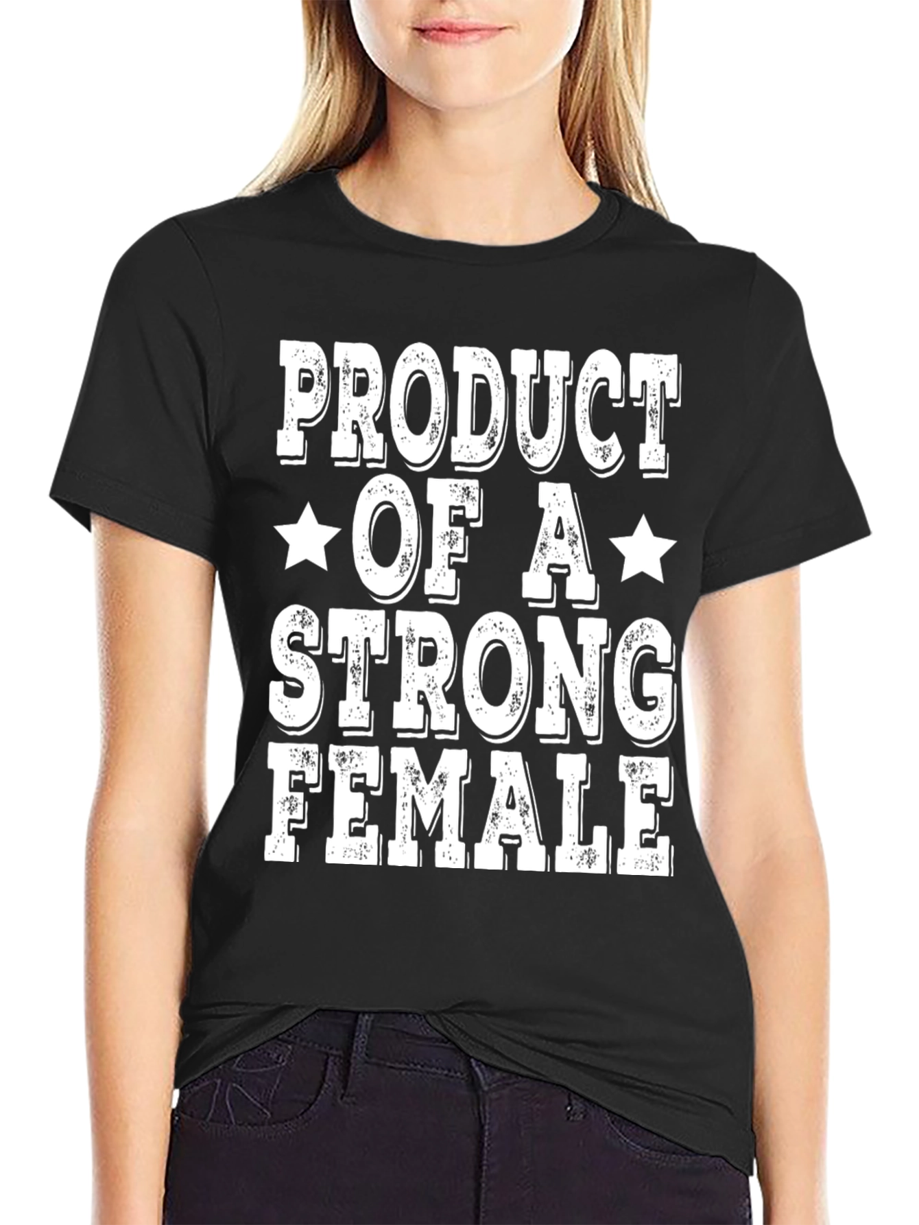 Black Strong Female T-Shirt view 2