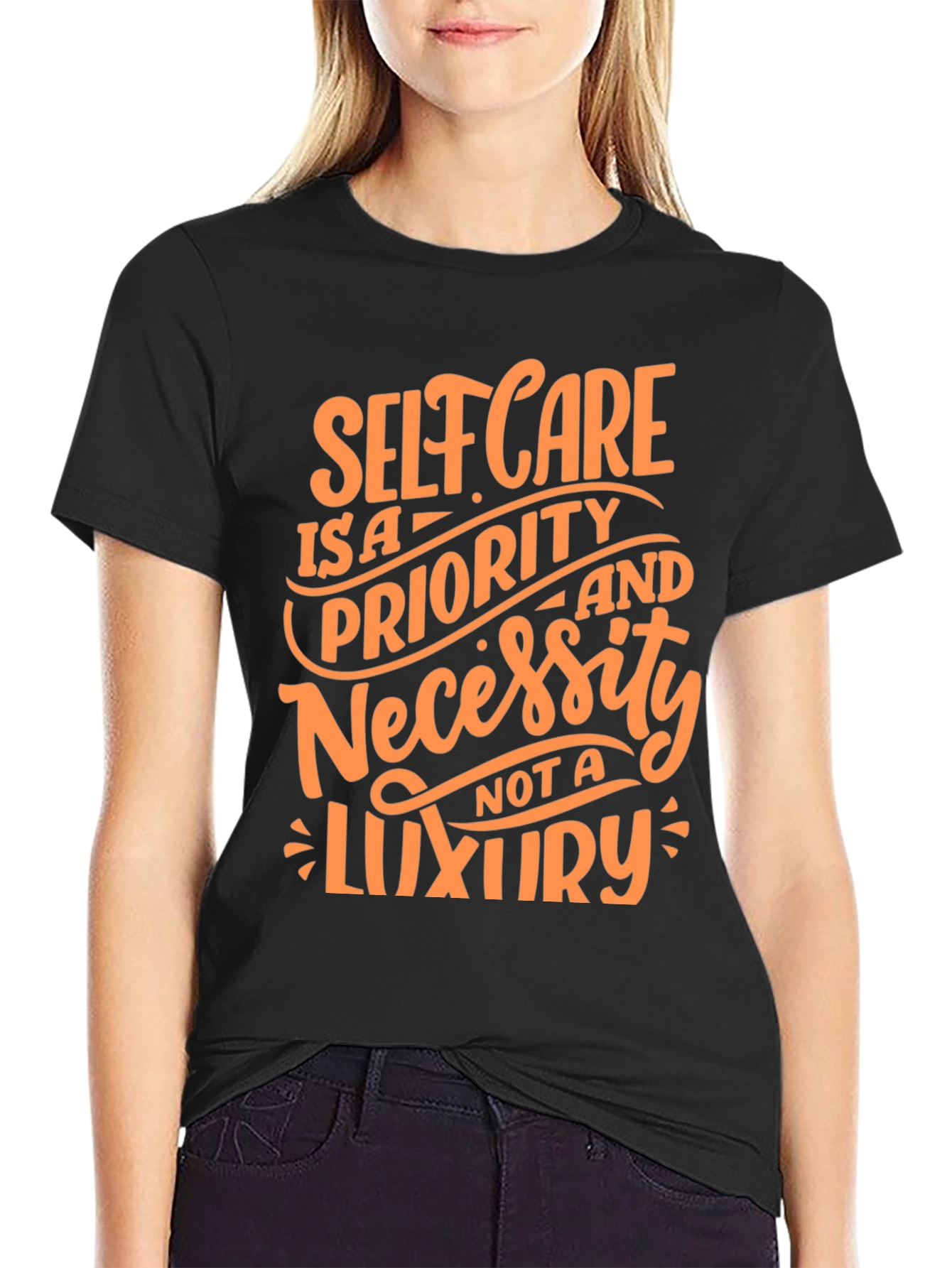 Black Self Care is a Priority T-Shirt view 2