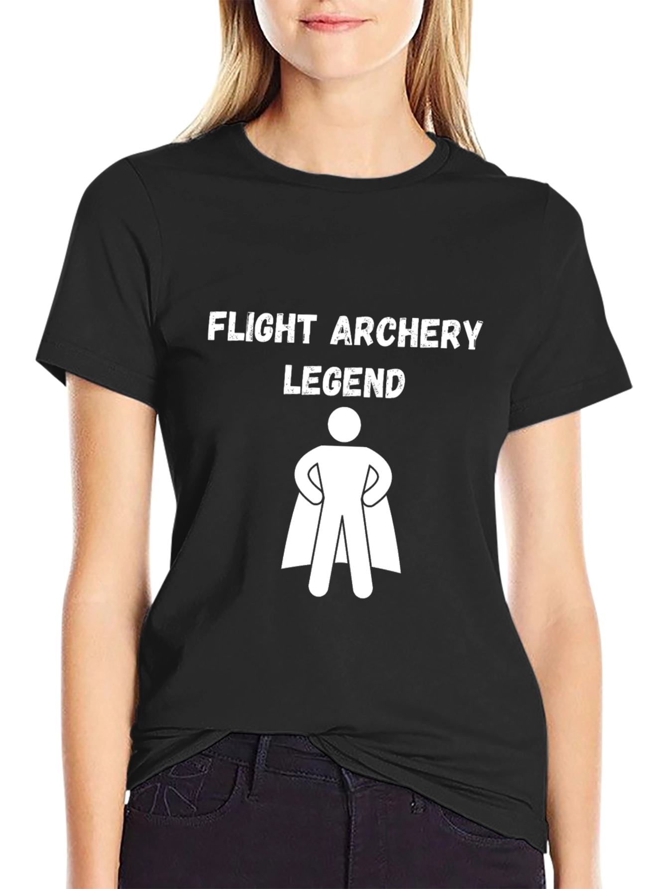Black Flight Archery Legend T-Shirt: Black Cotton Tee view 2