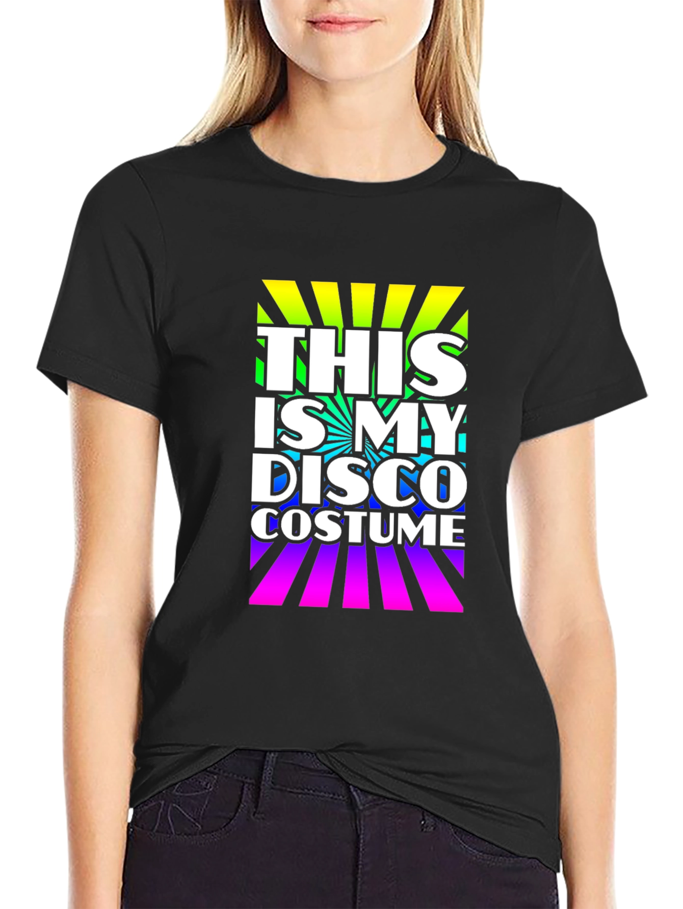 Black Disco Costume T-Shirt - Retro Party Tee view 2