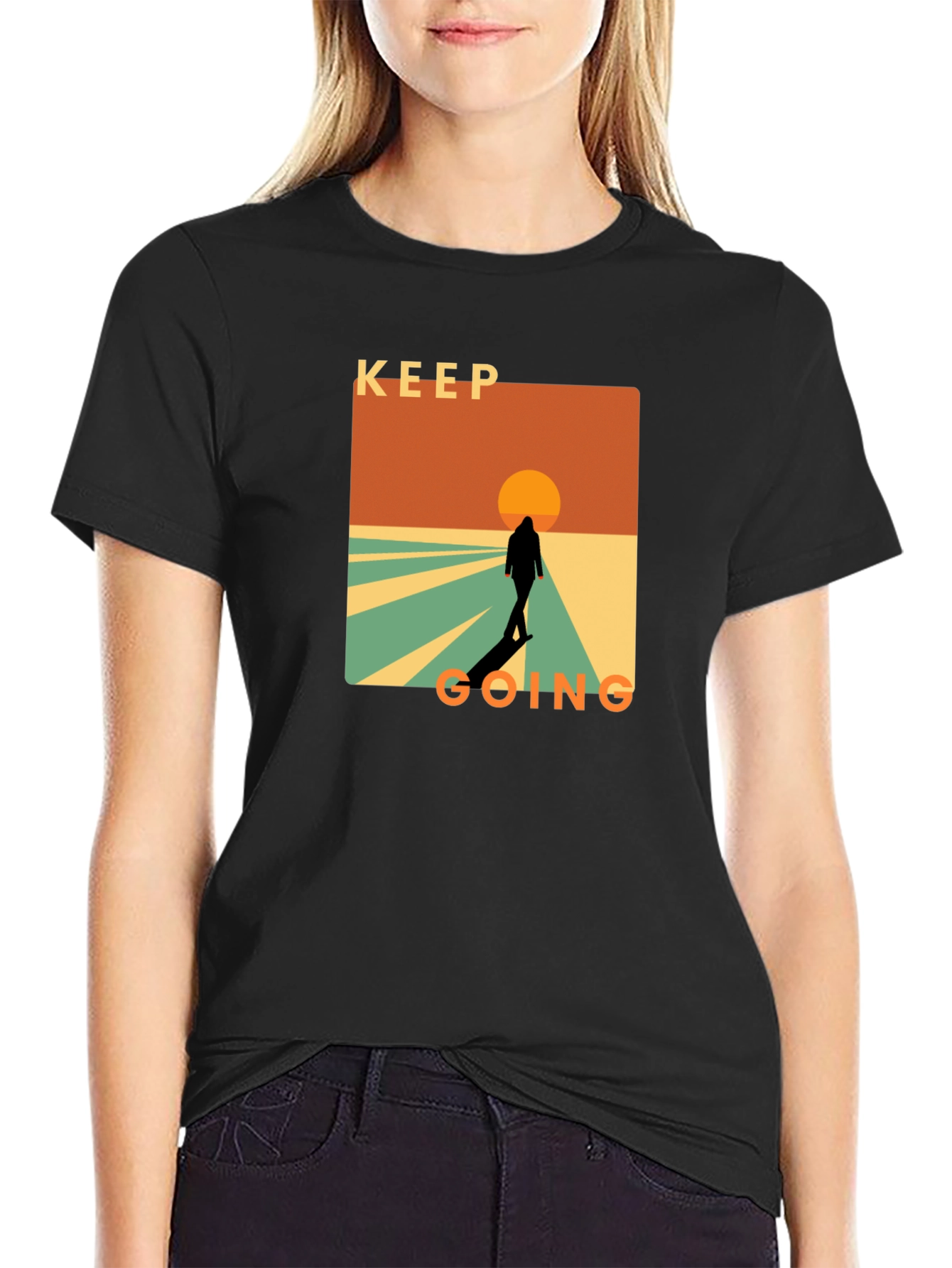 Keep Going Graphic T-Shirt - Motivational Design - 2