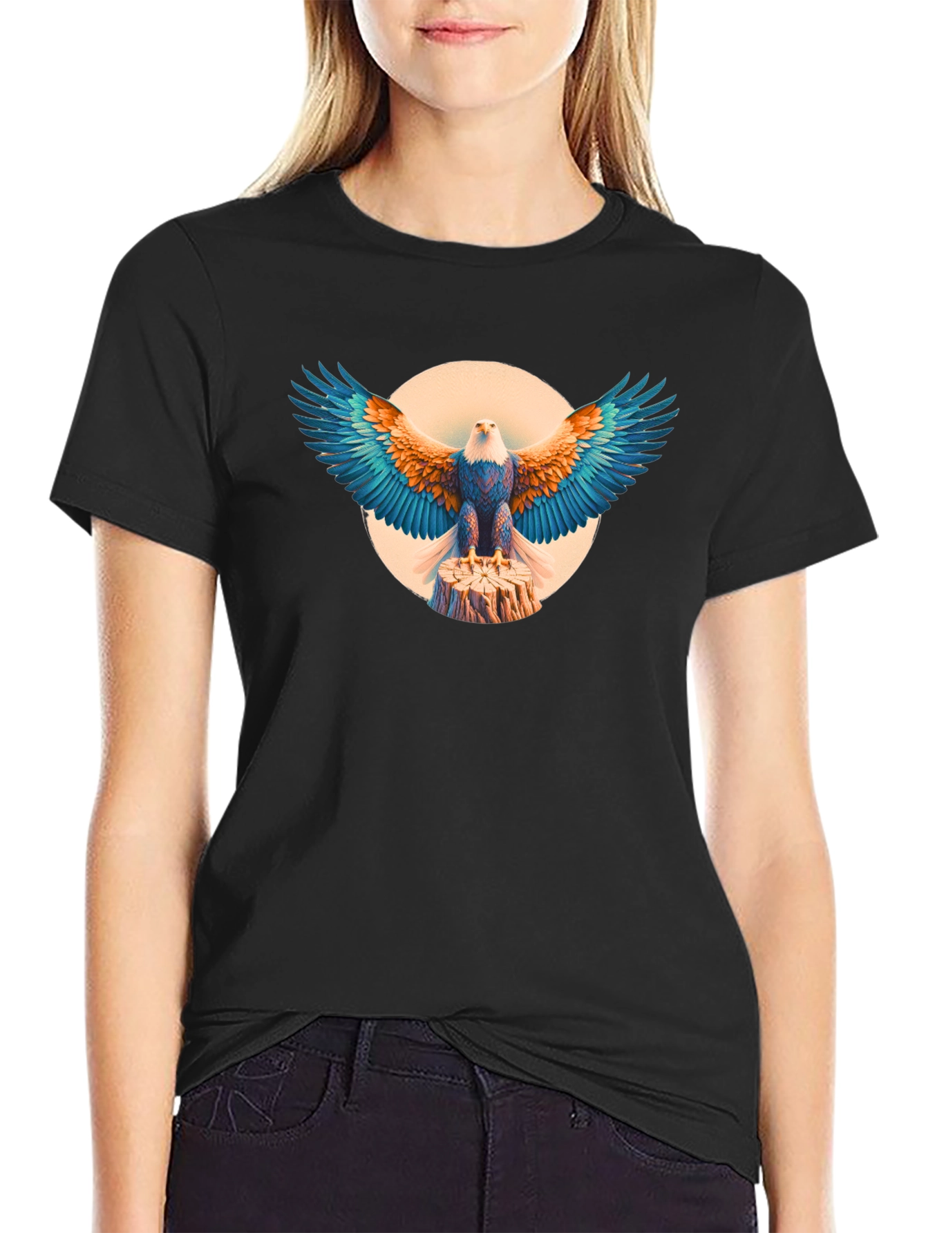 Black Eagle Graphic Tee - Bold Design, Classic Fit view 2