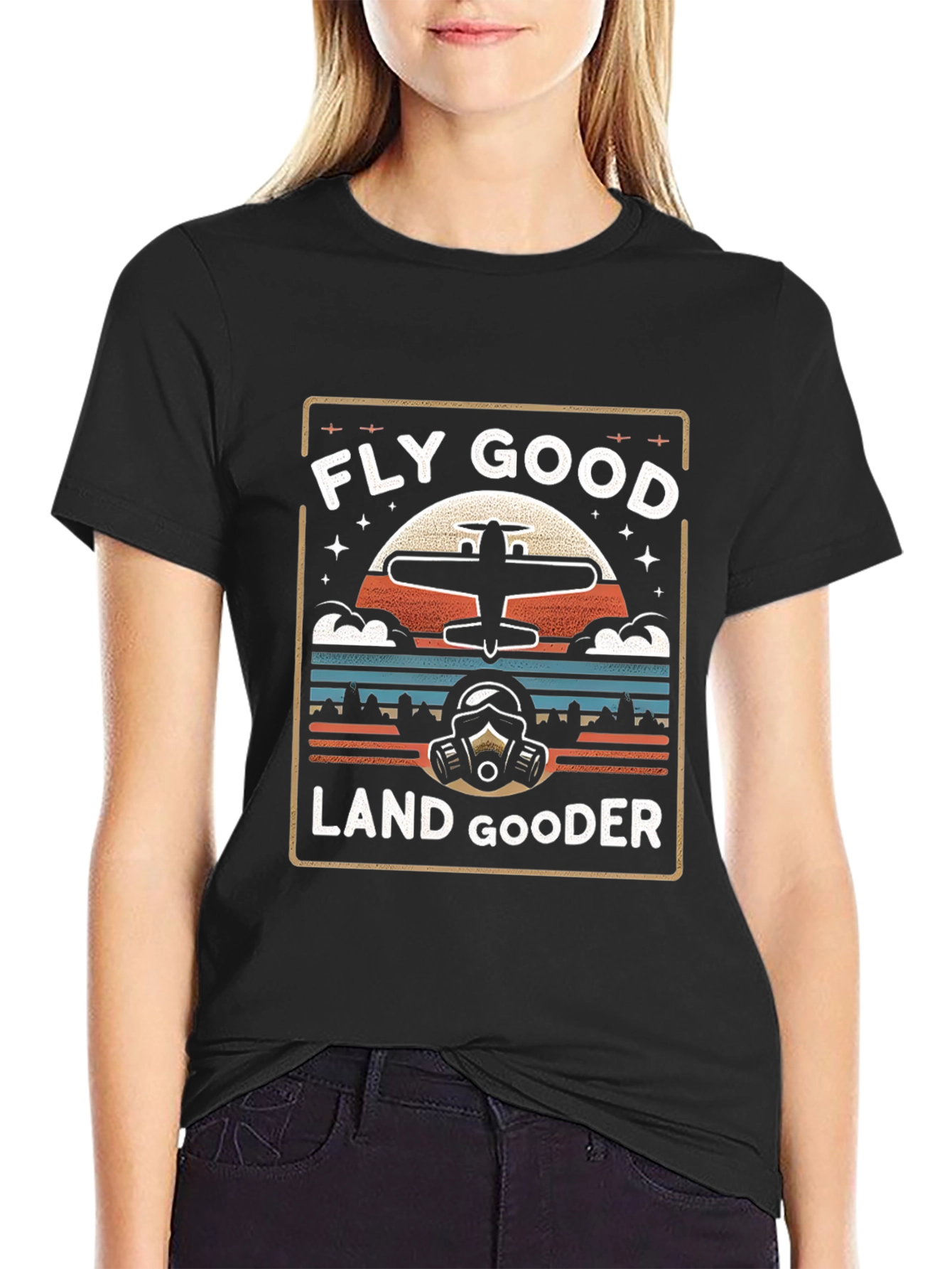 Black Fly Good Land Gooder Pilot T-Shirt view 2