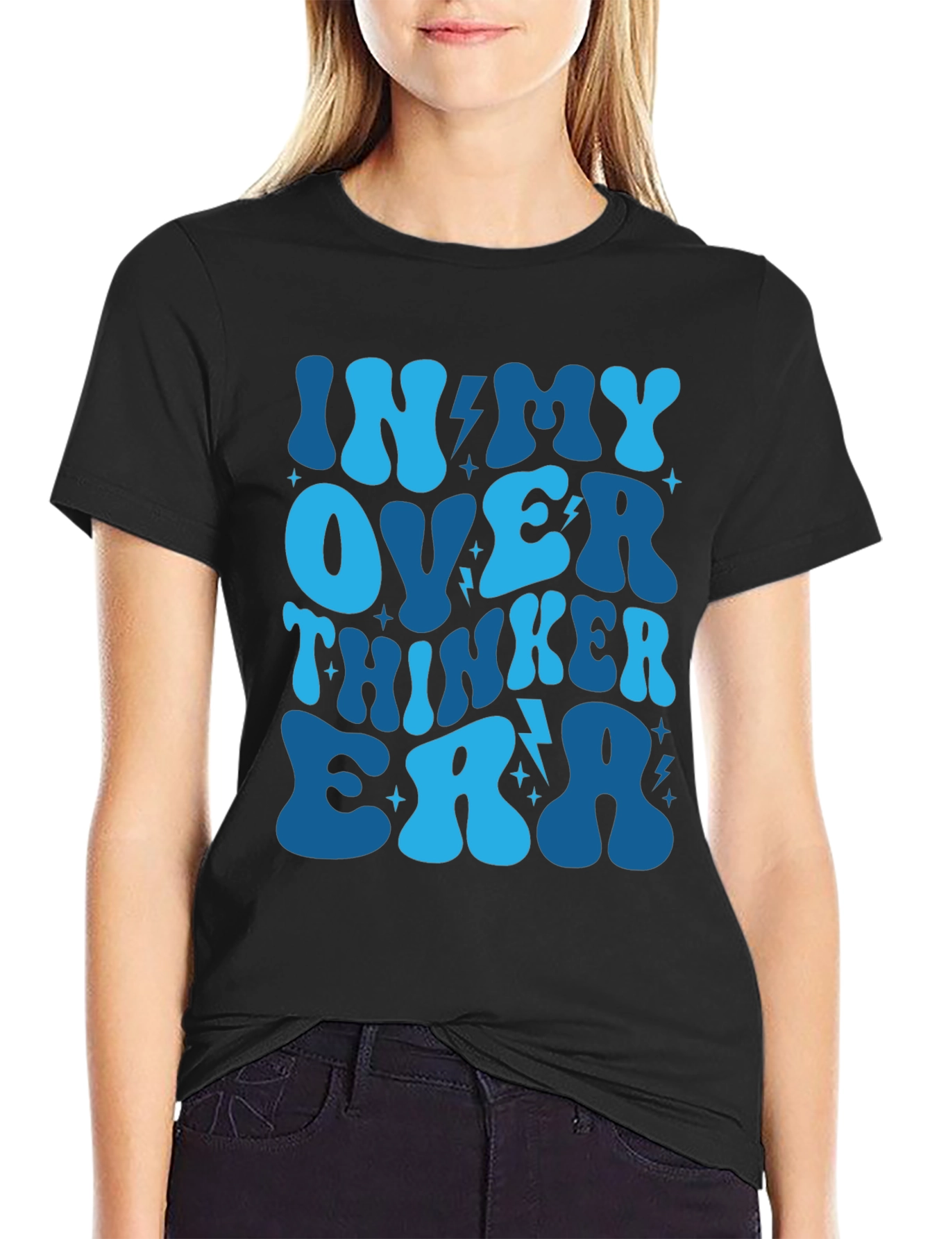 Black In My Overthinker Era Graphic Tee view 2