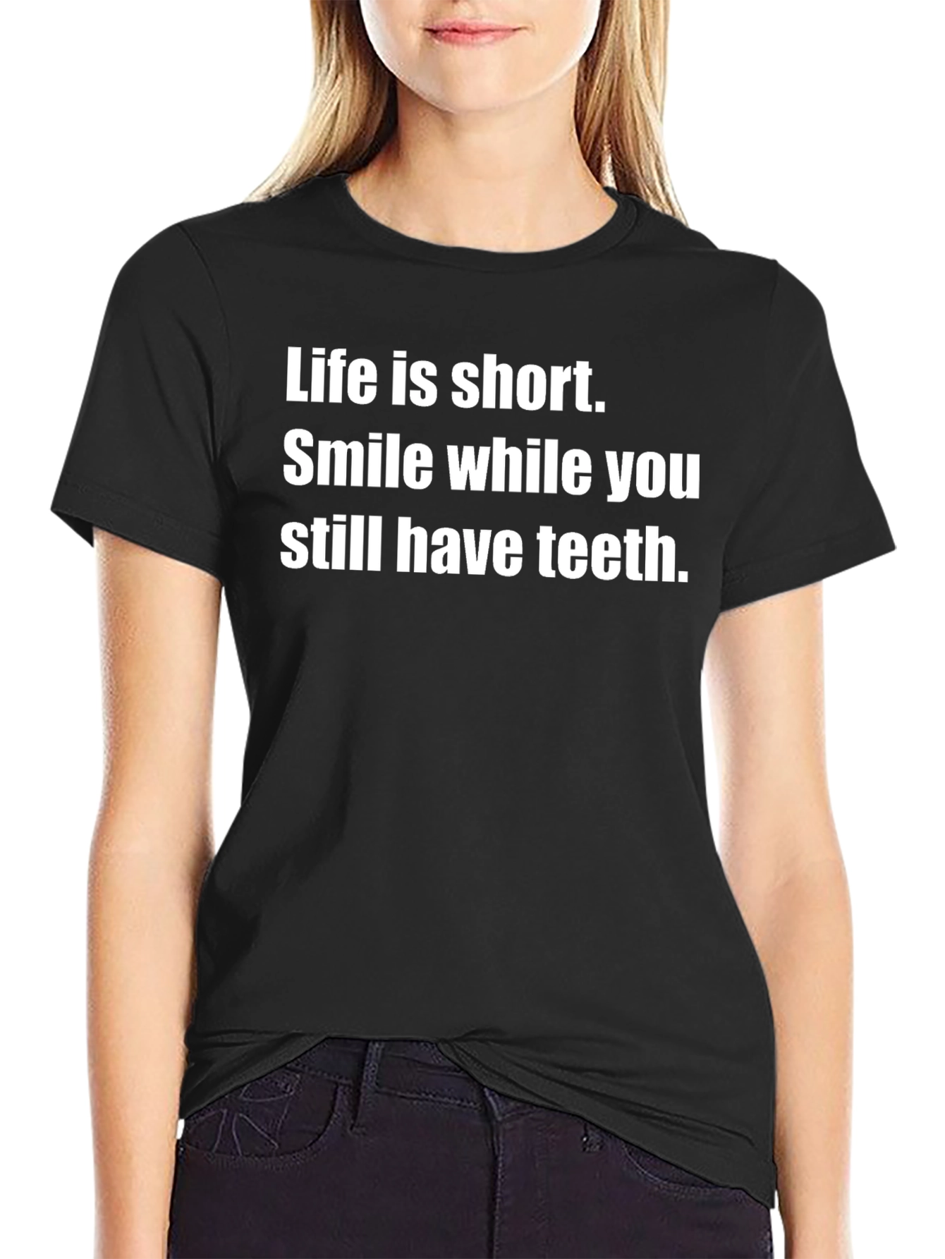Black Life Is Short, Smile While You Have Teeth - Graphic T-Shirt view 2
