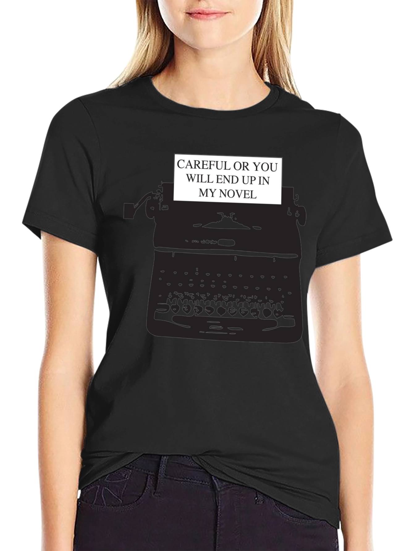 Black Writer's Threat T-Shirt view 2