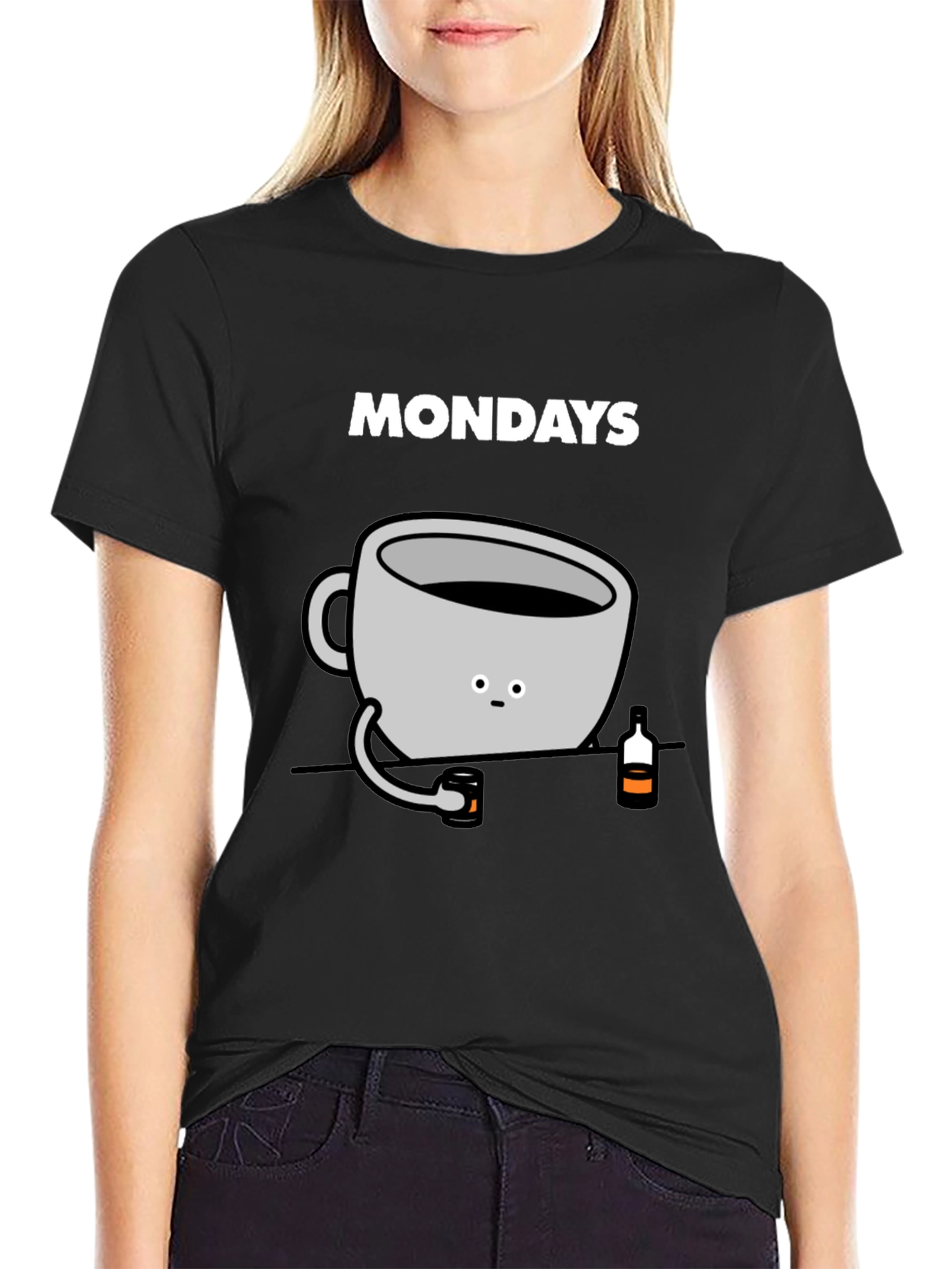 Black Mondays Coffee Mug Graphic Tee - Soft Cotton T-Shirt view 2