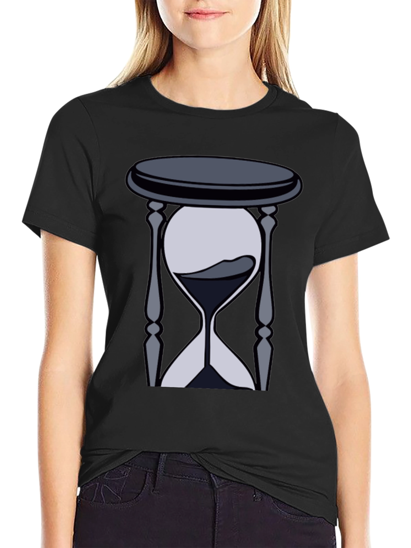 Black Hourglass Graphic Tee - Timeless Style view 2