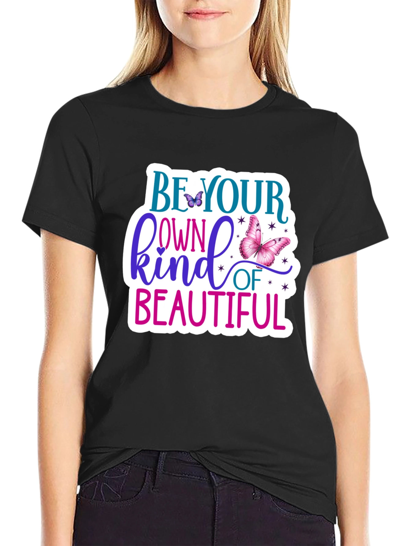 Black Be Your Own Kind of Beautiful T-Shirt view 2