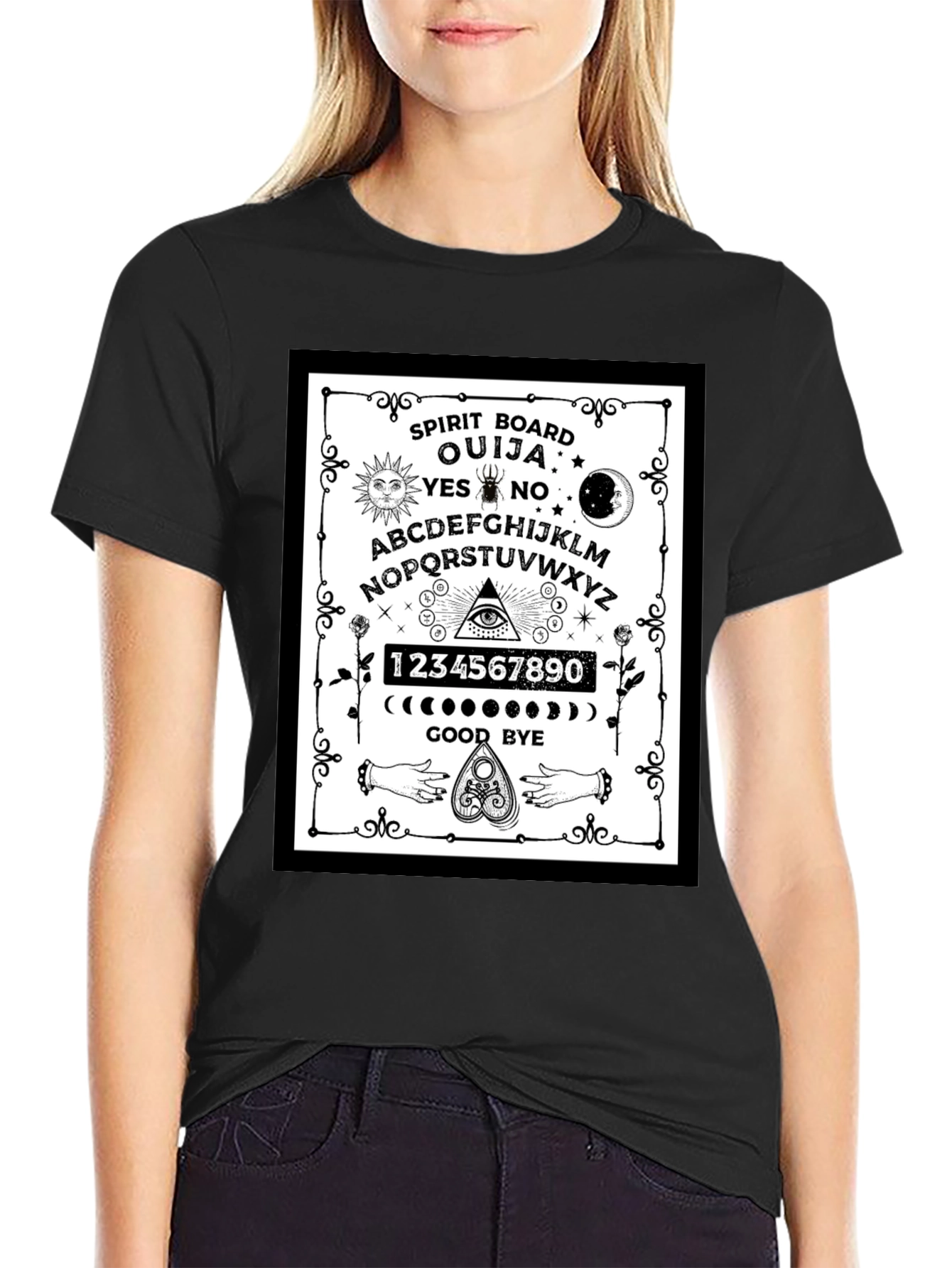 Ouija Spirit Board Graphic T-Shirt - Gothic Style - 2