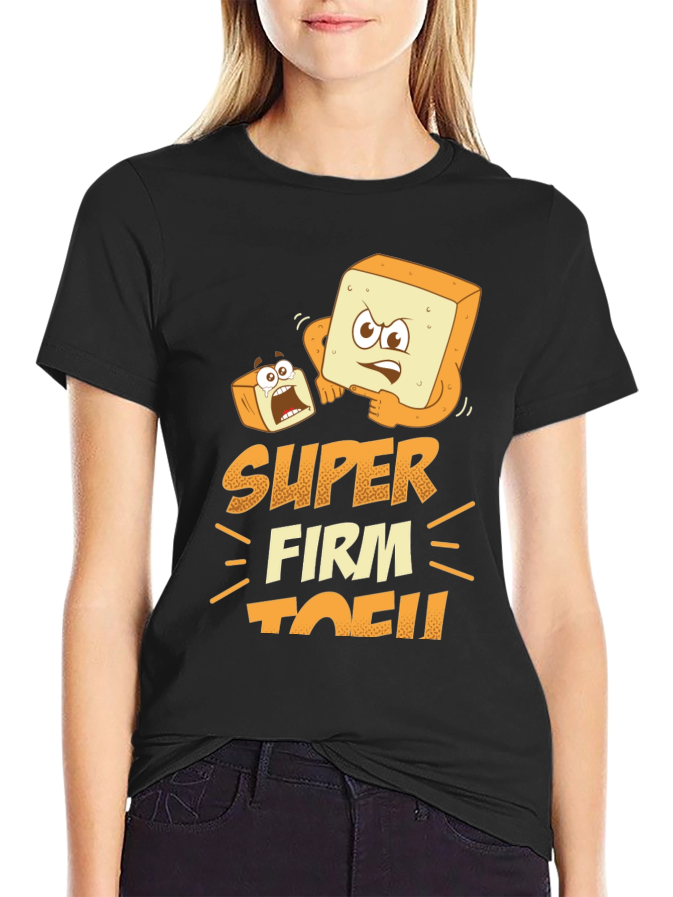 Black Super Firm Tofu Graphic T-Shirt view 2
