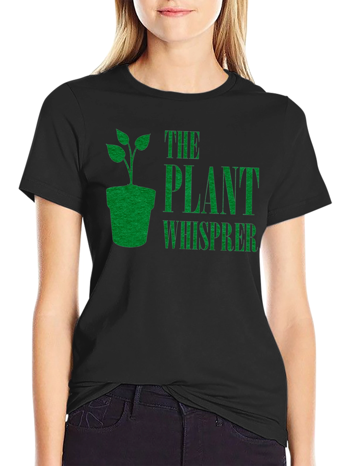 Black Plant Whisperer Graphic Tee - Gardening Enthusiast T-Shirt view 2
