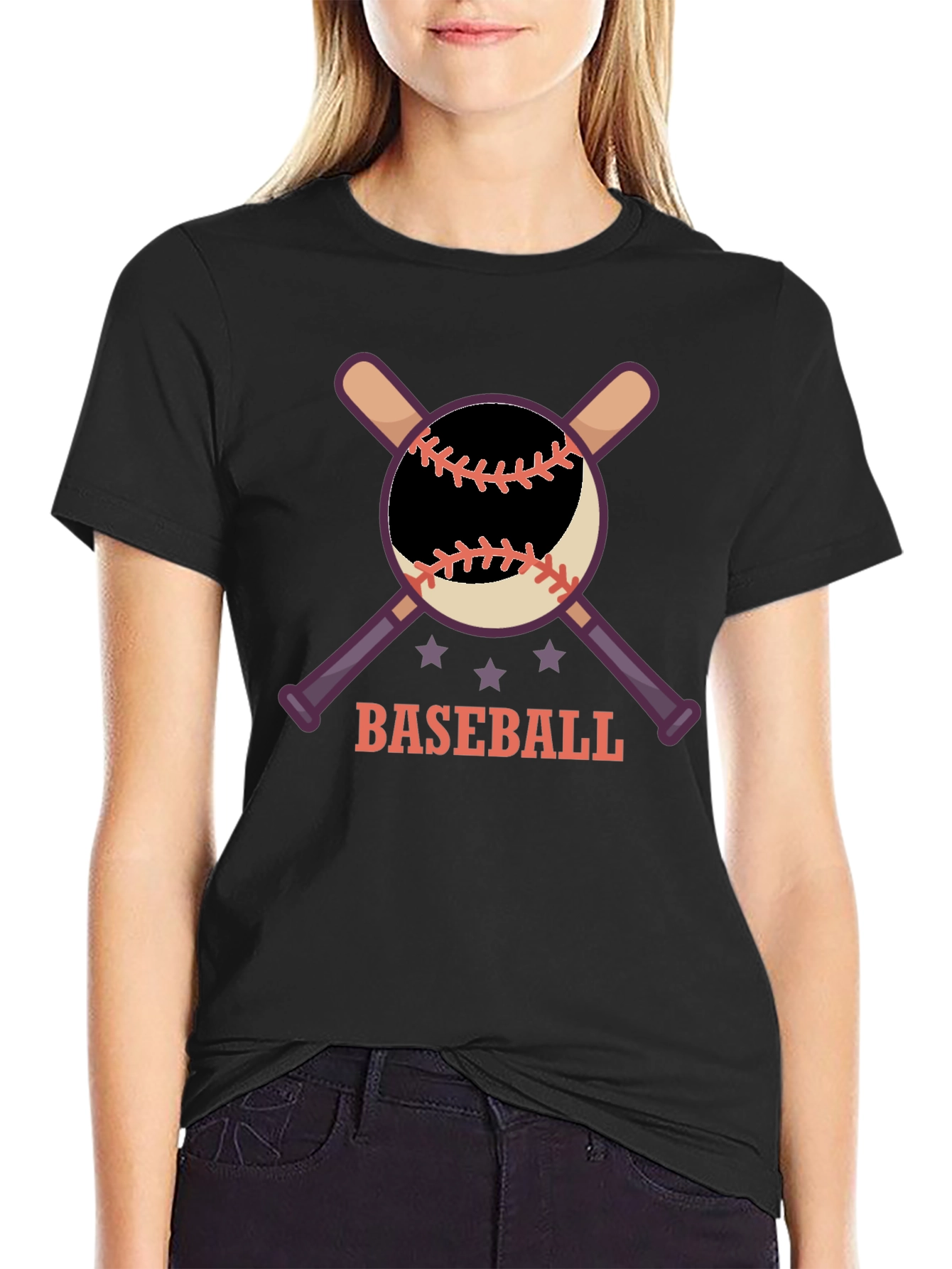 Black Baseball Graphic T-Shirt view 2