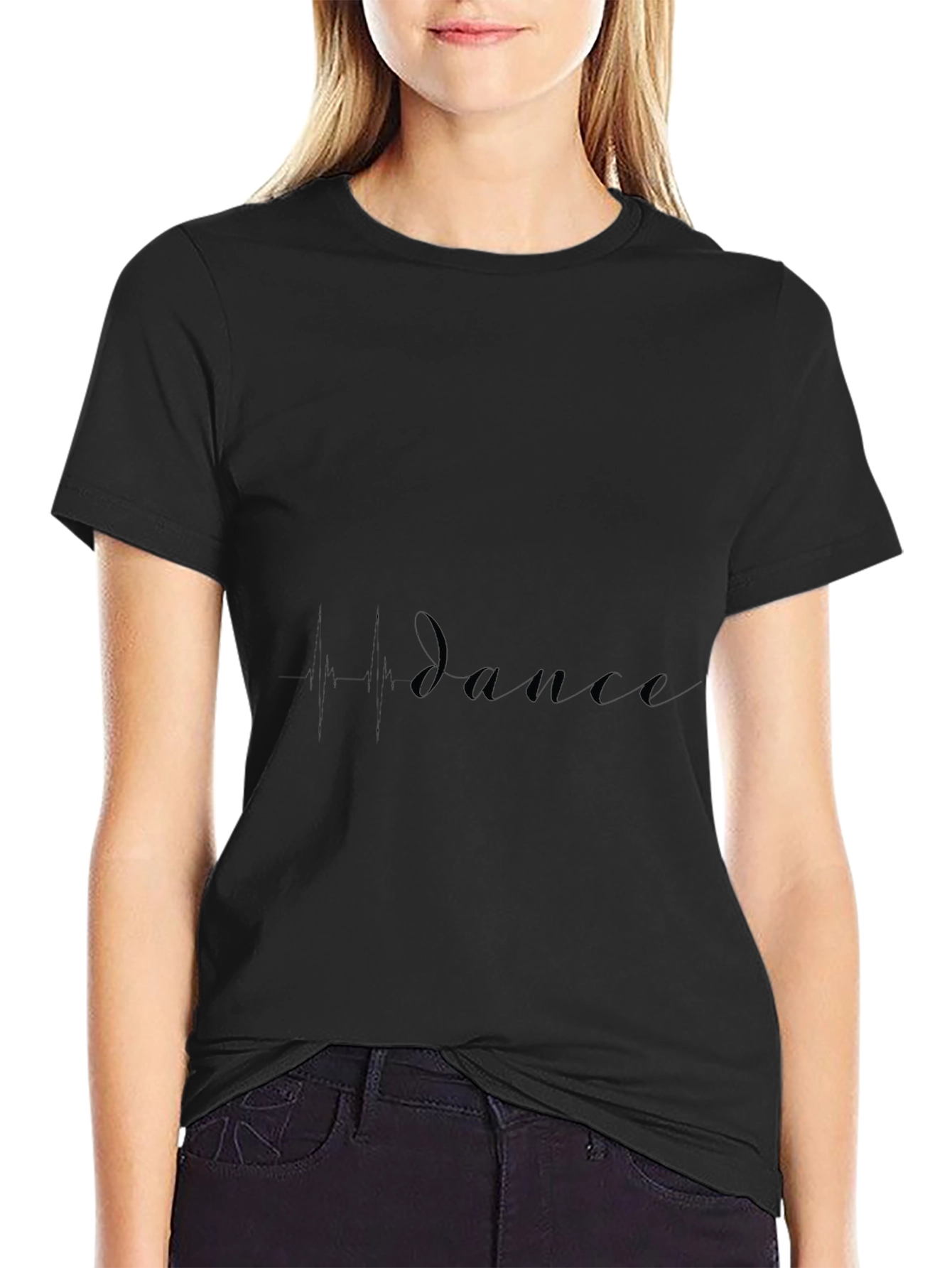 Black Dance Heartbeat Black T-Shirt view 2