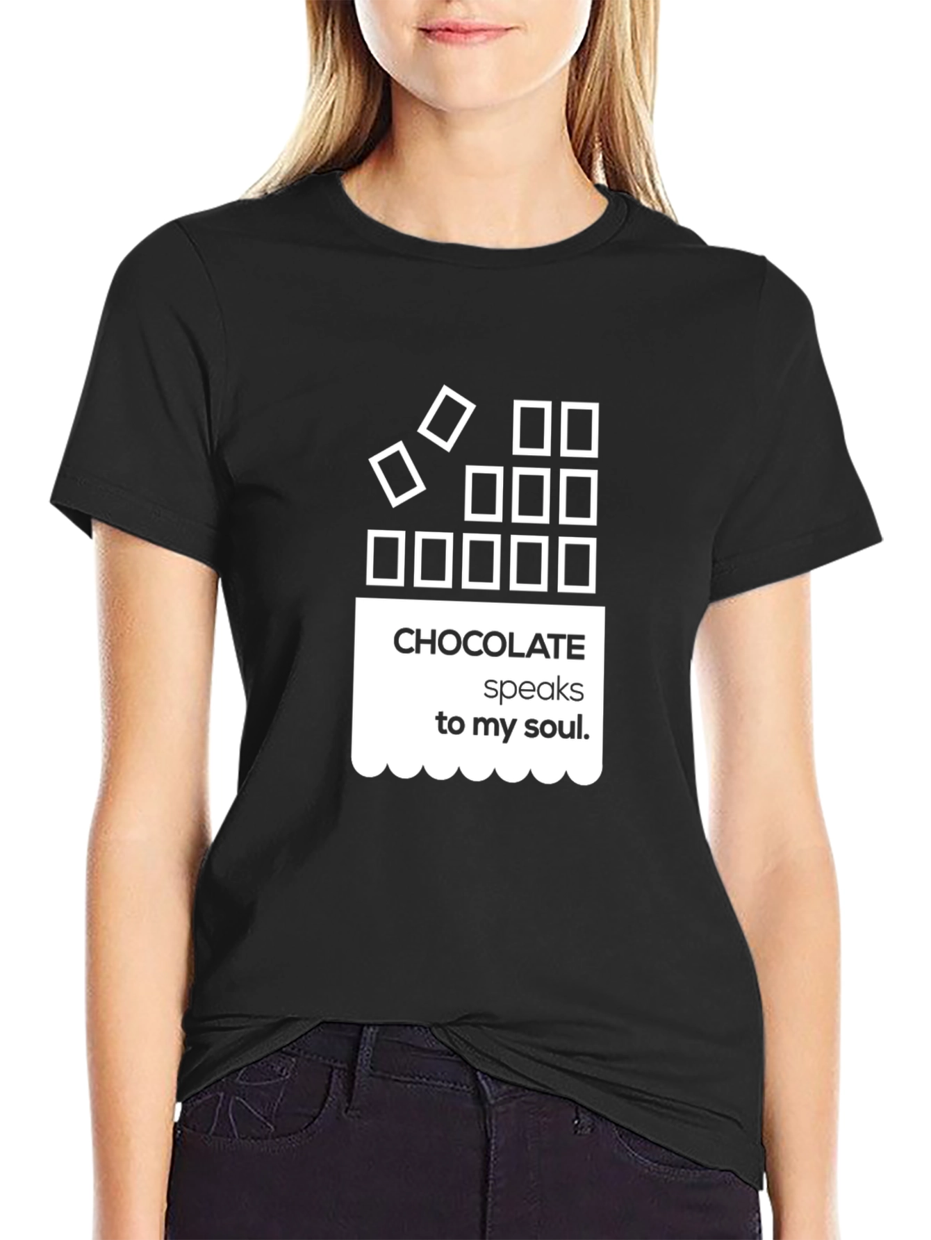 Black Chocolate Speaks To My Soul Black T-Shirt view 2