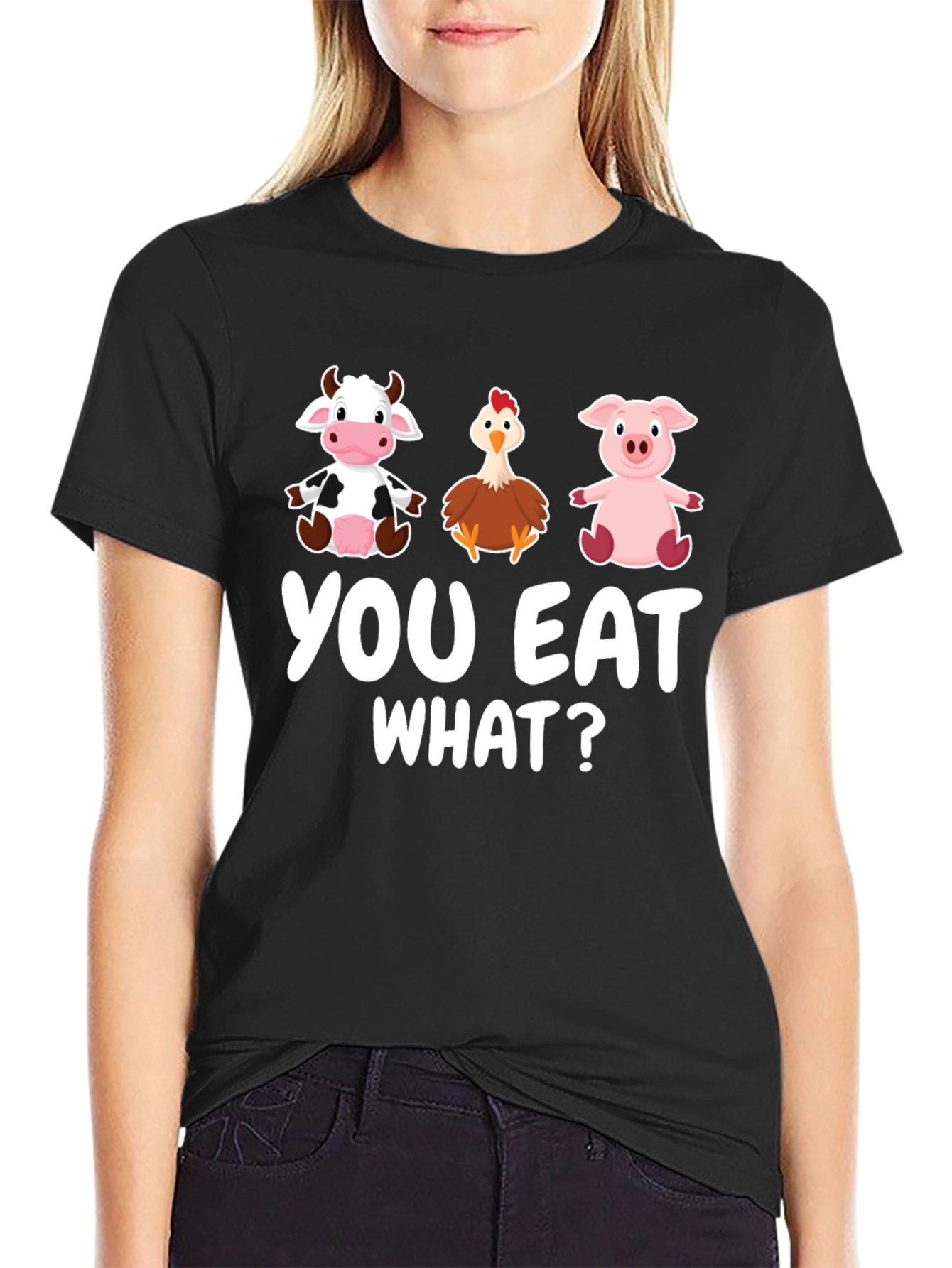 Black You Eat What? Graphic T-Shirt view 2