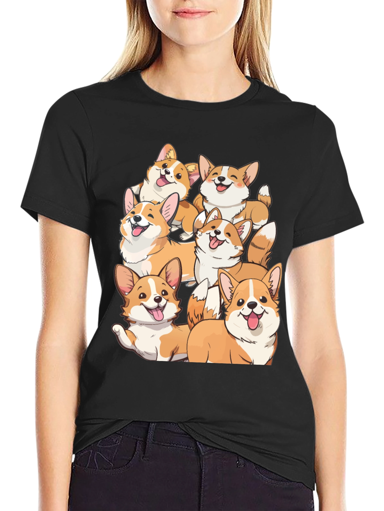 Black Corgi Crew Graphic Tee view 2