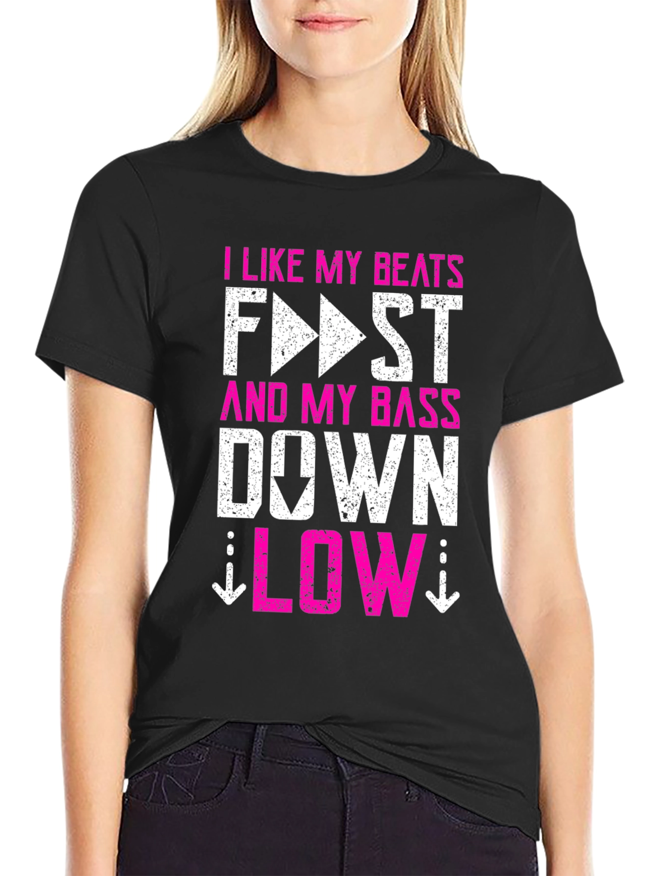 I Like My Beats Fast and My Bass Down Low T-Shirt - 2