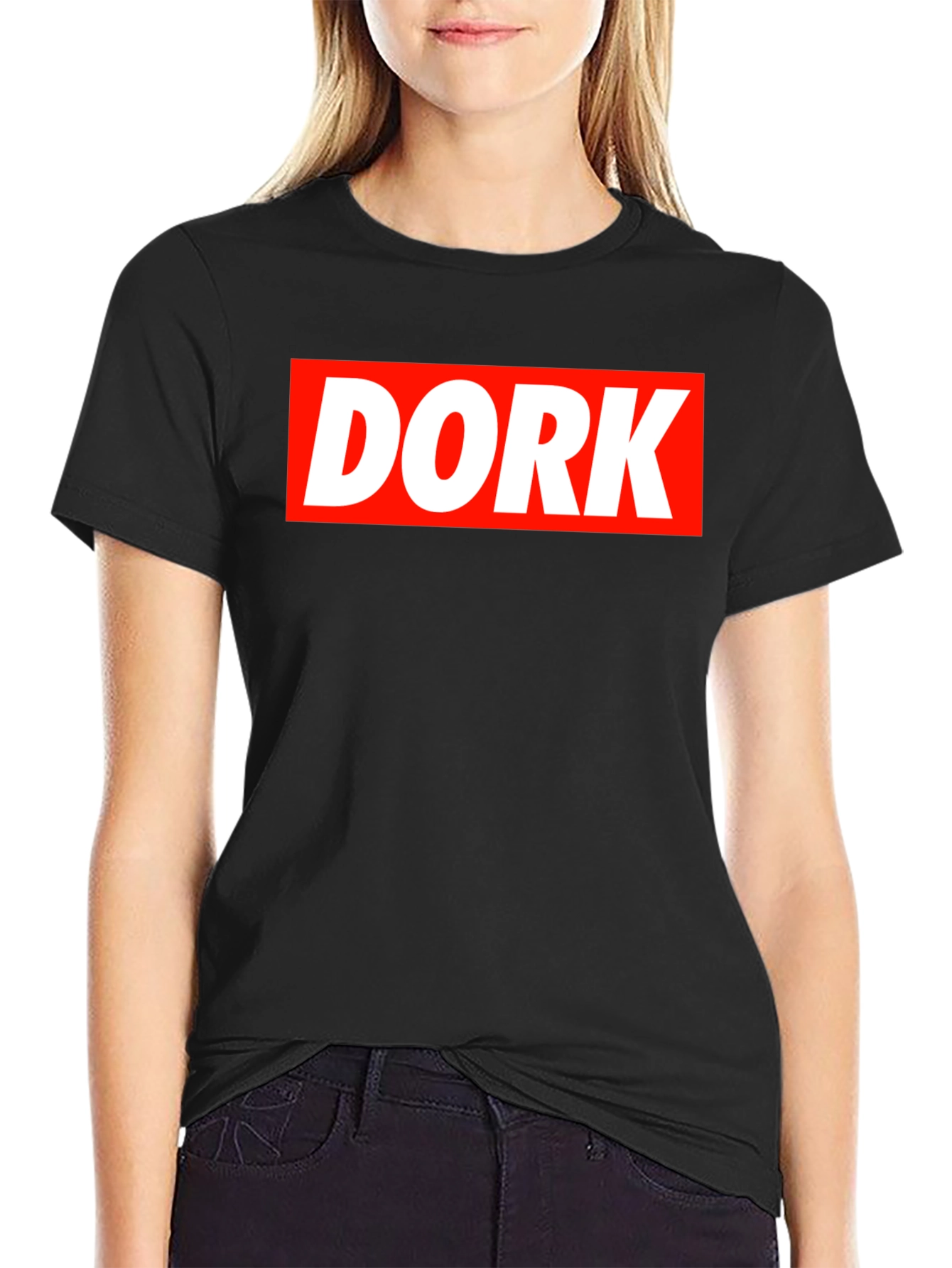 Black DORK Graphic Tee - Bold Statement Shirt view 2