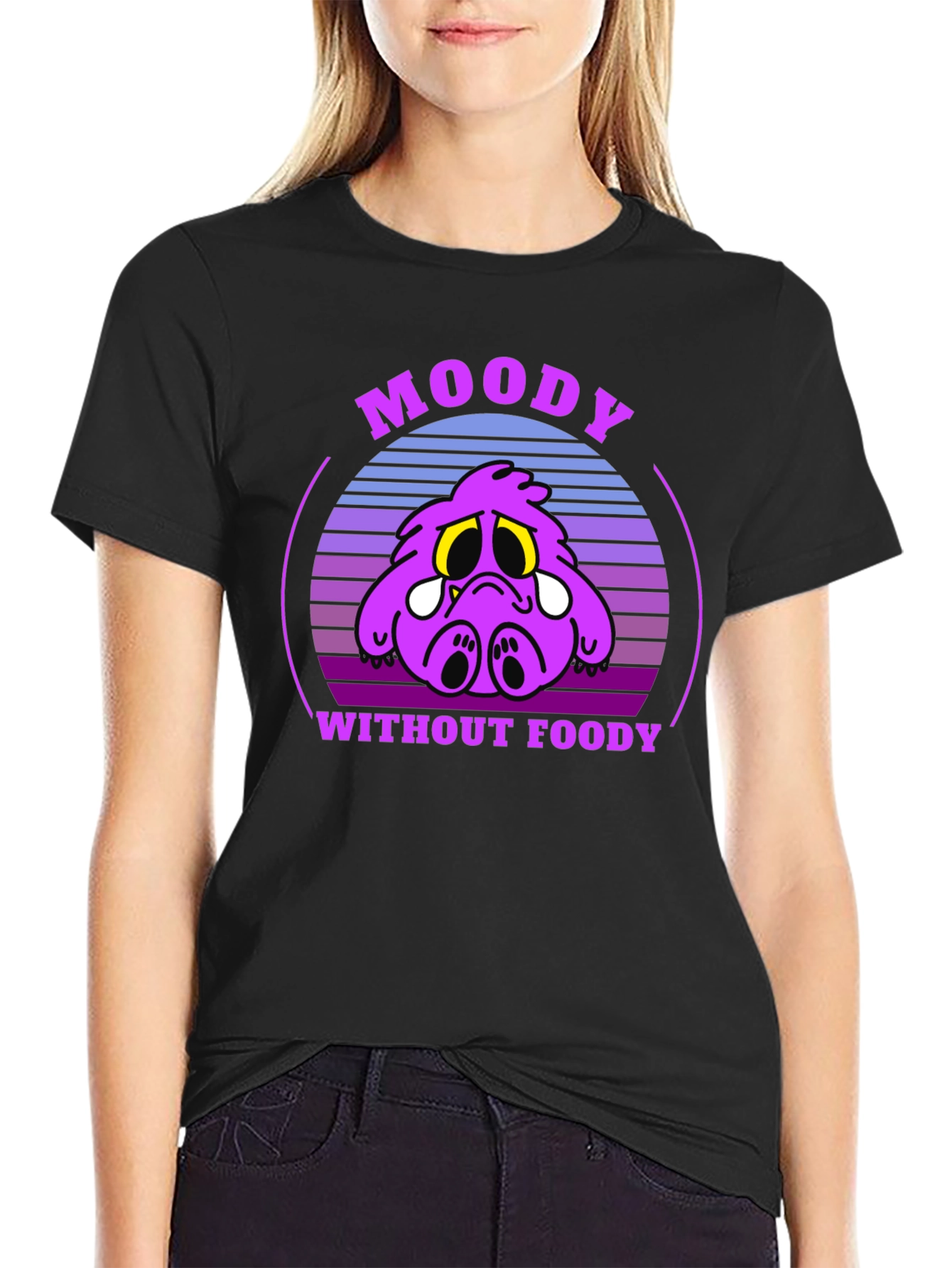 Black Moody Without Foody Graphic Tee view 2