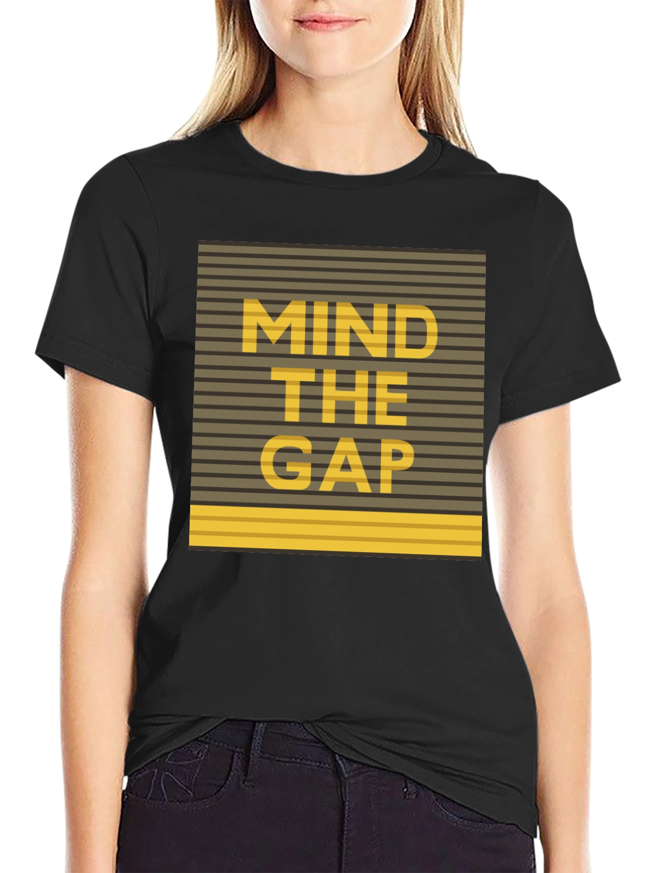 Black Mind The Gap Graphic Tee - Black view 2