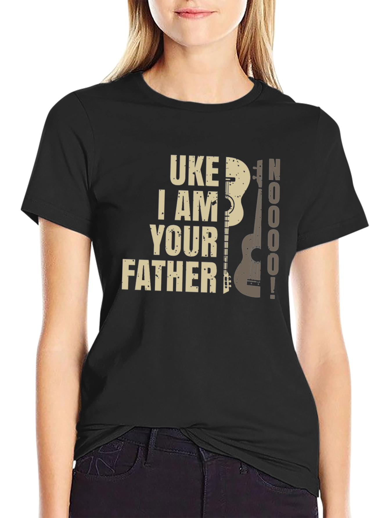 Black Uke I Am Your Father T-Shirt - Black, Novelty Tee view 2