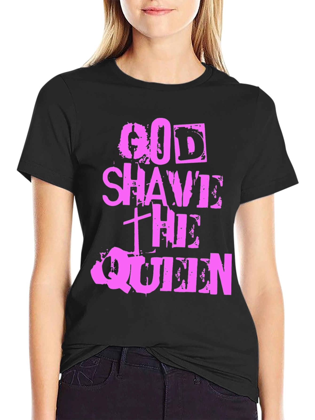 Black God Shave the Queen Graphic Tee view 2