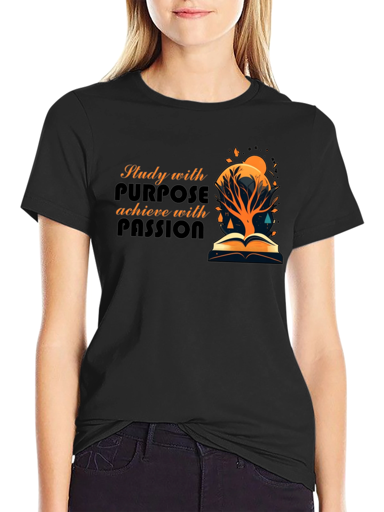 Black Study with Purpose T-Shirt view 2