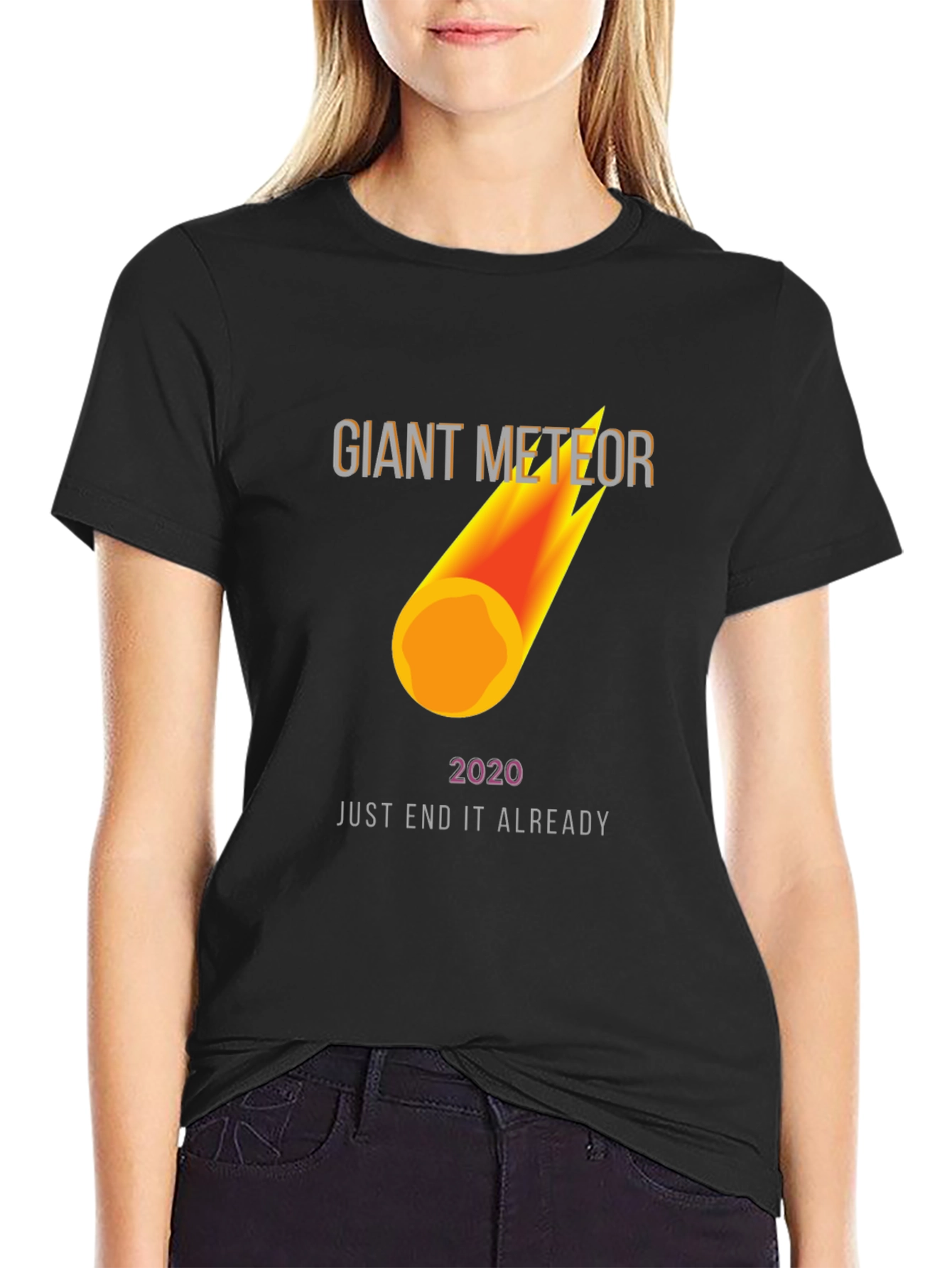 Black Giant Meteor 2020 T-Shirt - End It Already! view 2