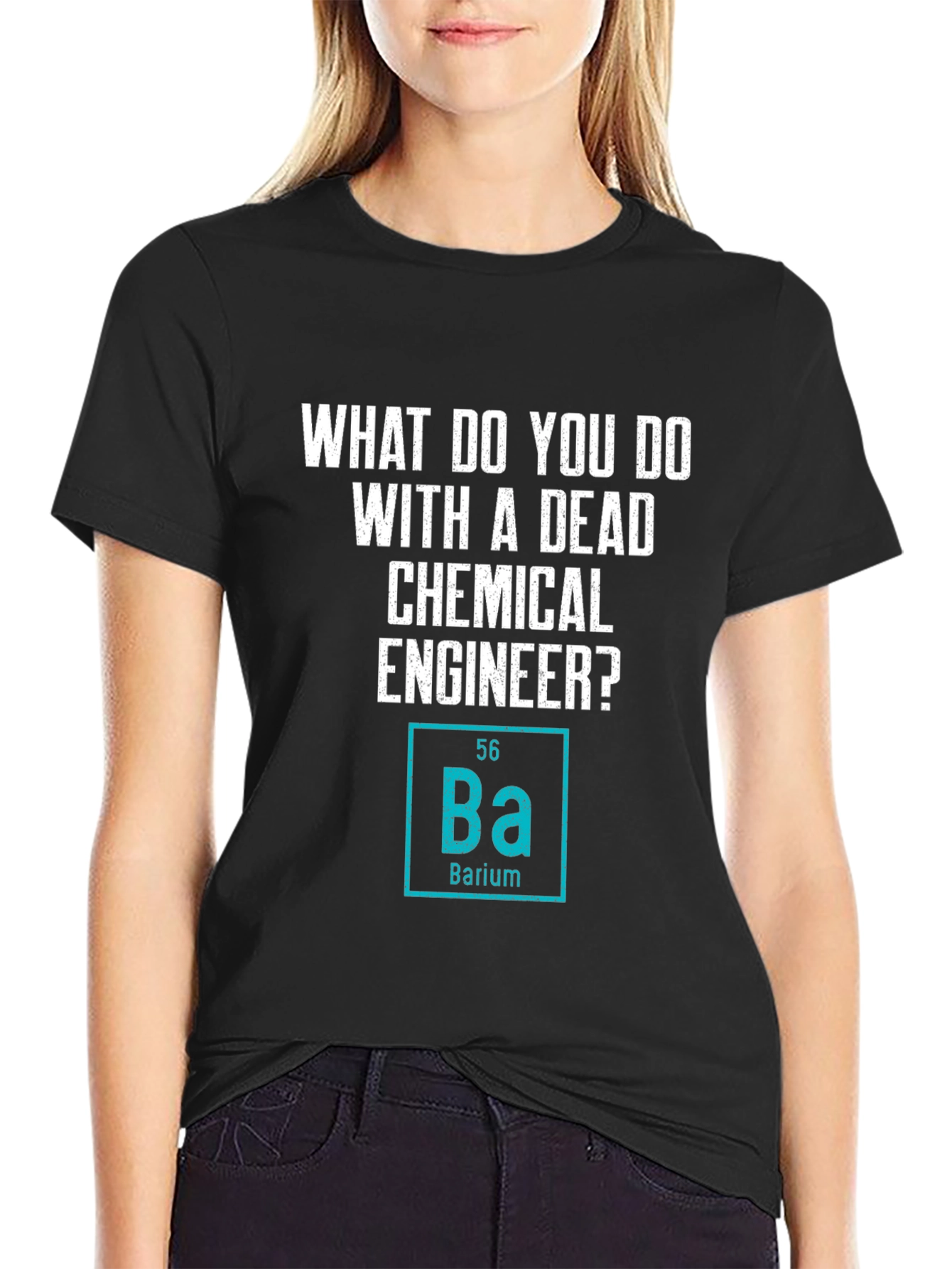 Black Funny Chemistry T-Shirt Dead Chemical Engineer Barium Joke view 2