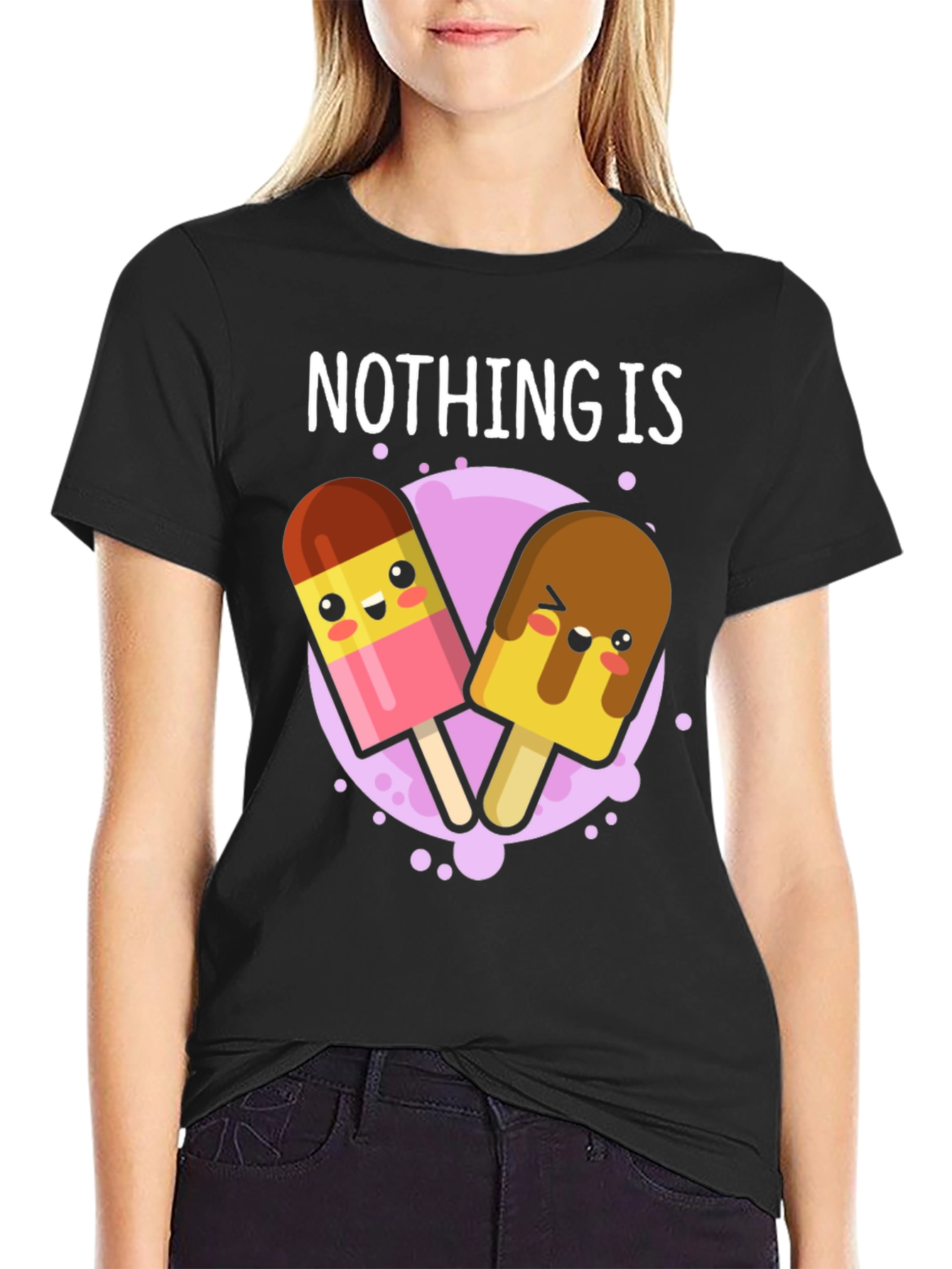 Black Nothing Is Im-popsicle Funny T-Shirt view 2