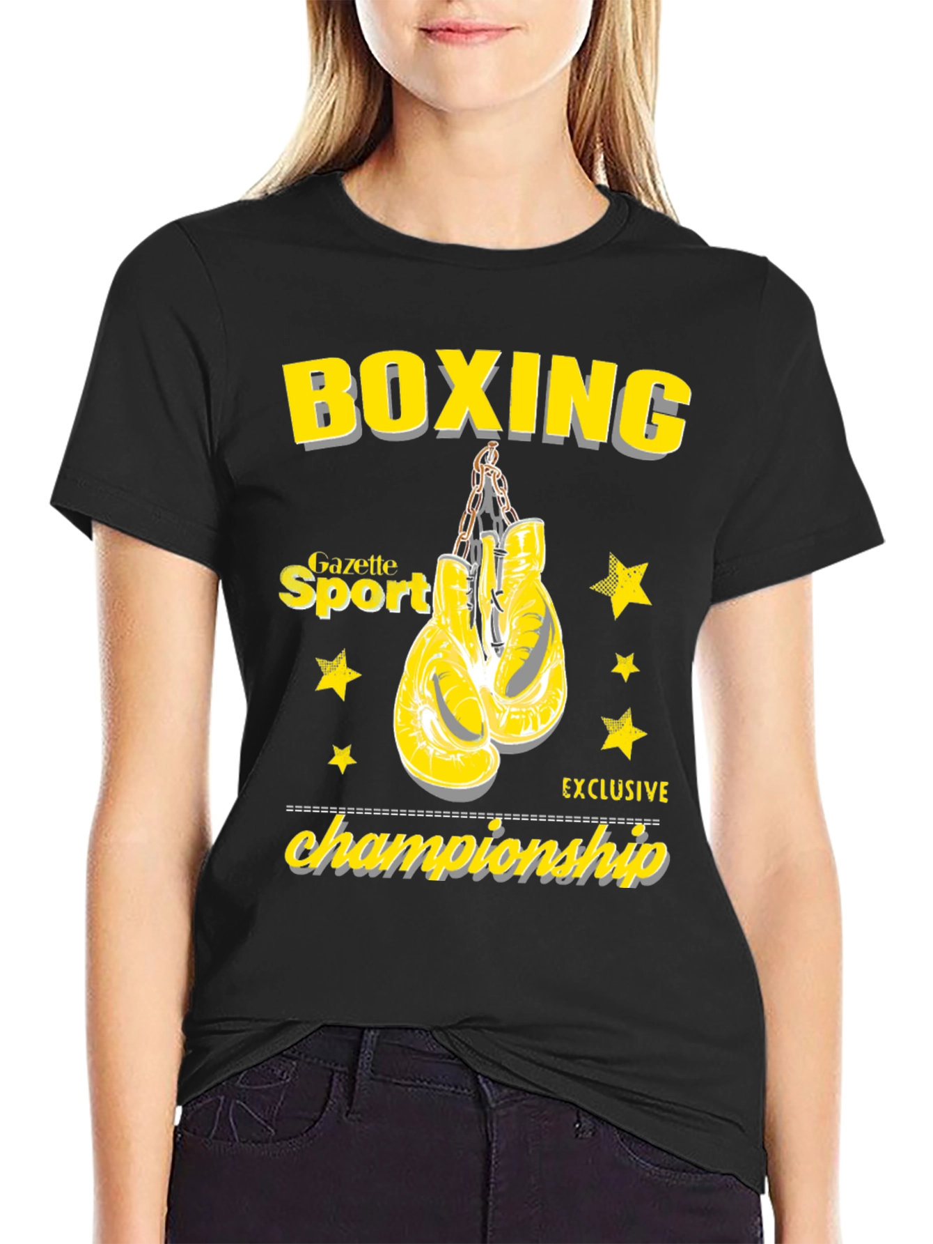 Black Boxing Championship Graphic Tee view 2