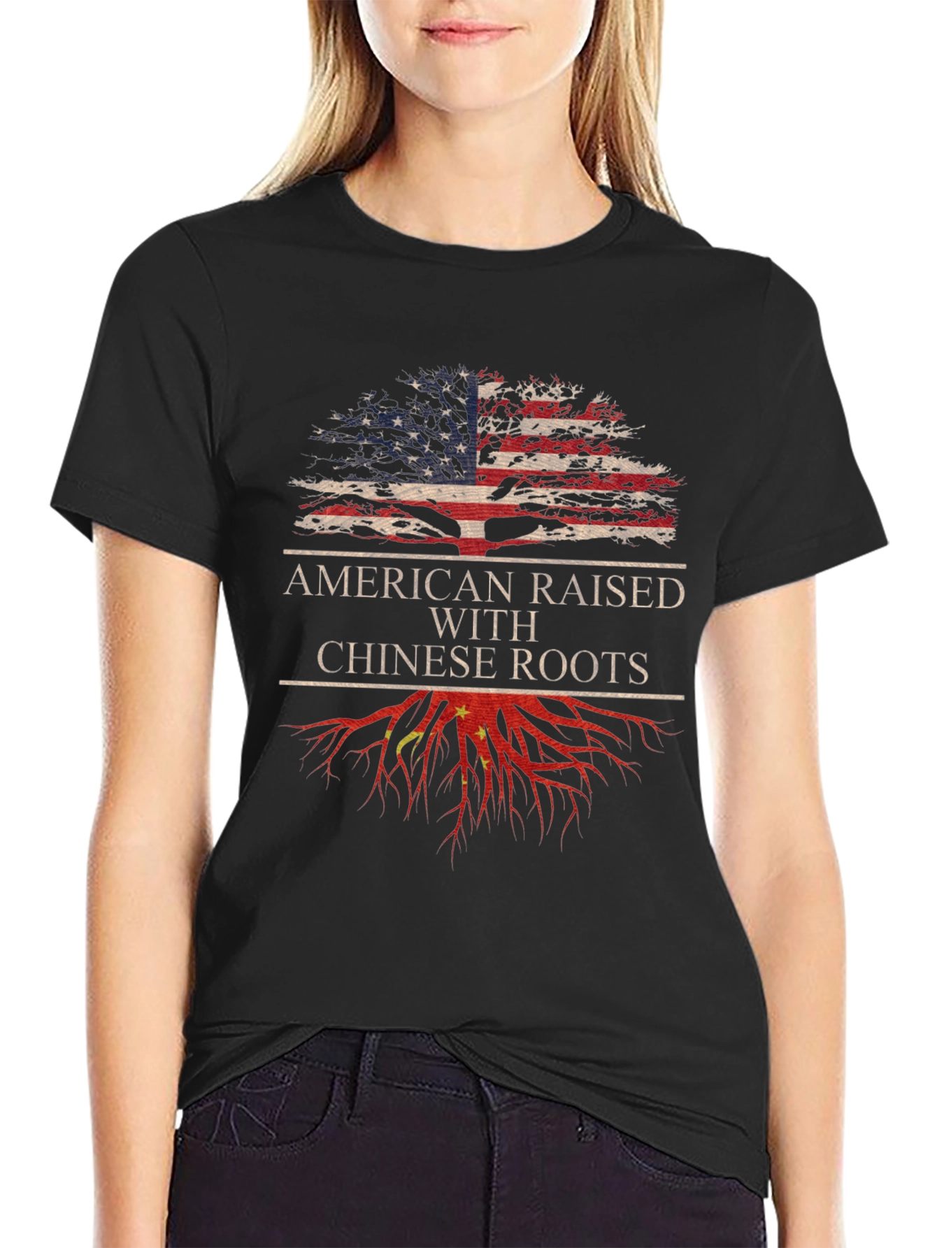 American Raised with Chinese Roots T-Shirt - 2